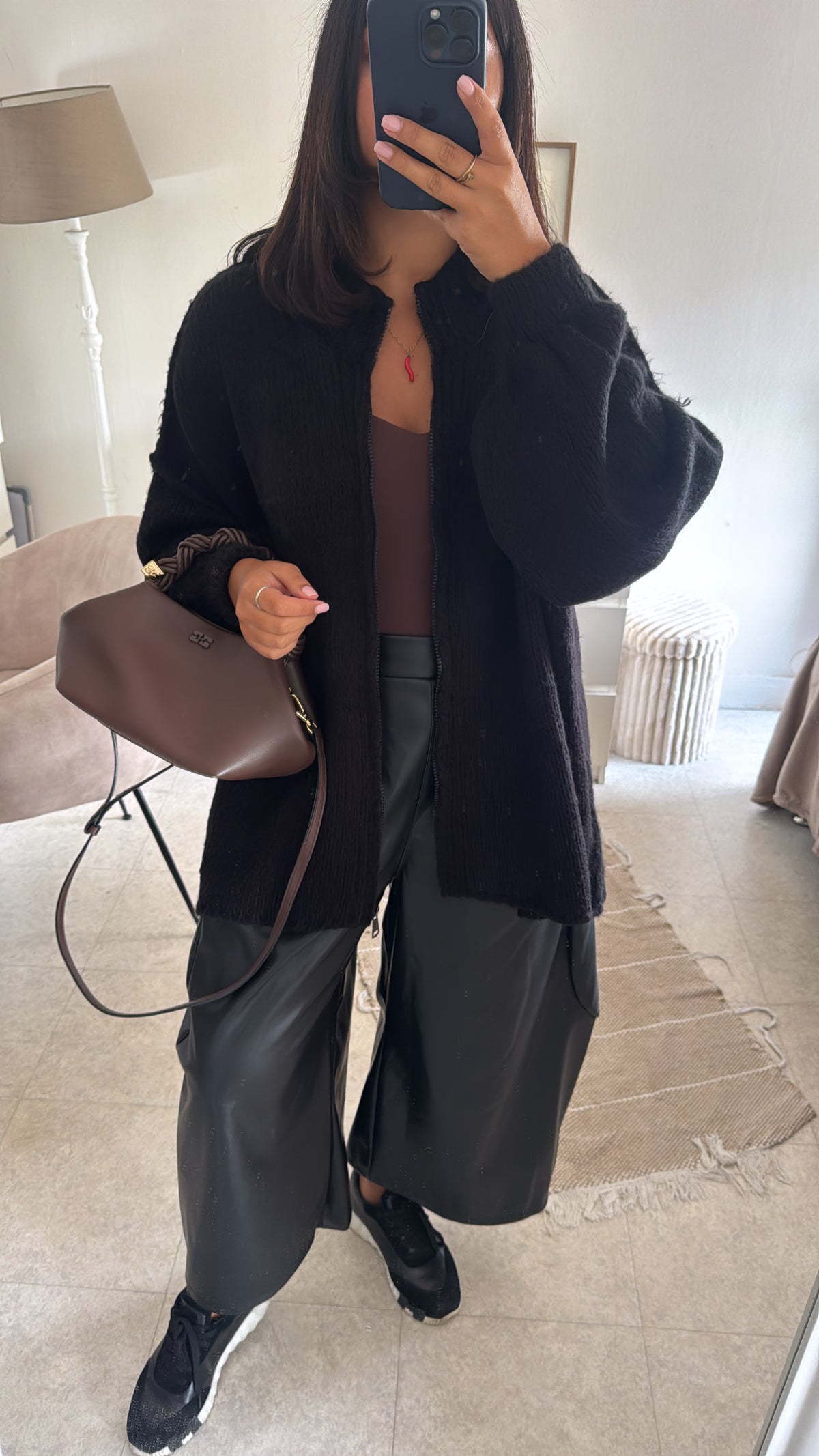 GILET LENA OVERSIZE NOIR
