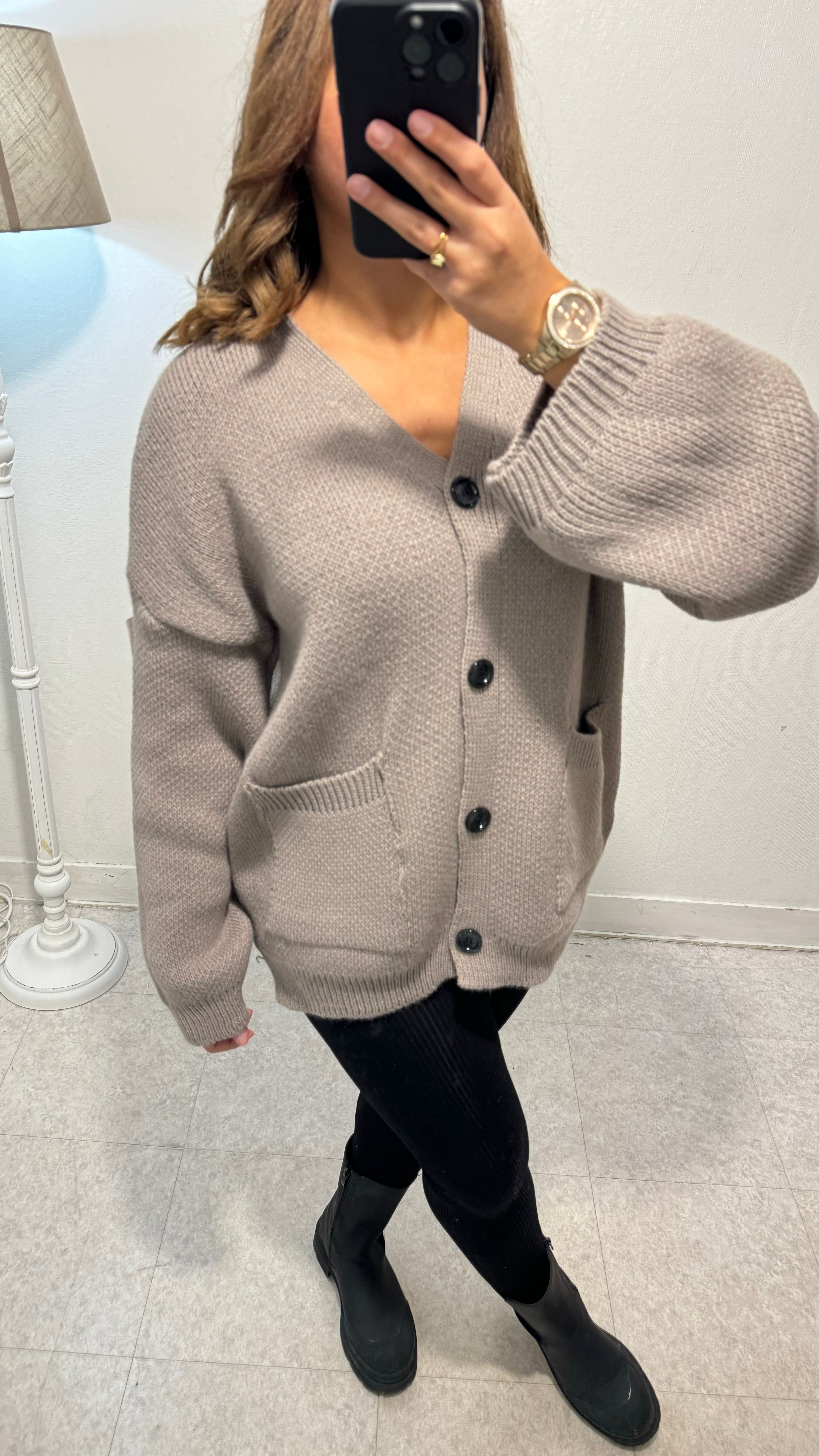 CARDIGAN ESMA TAUPE