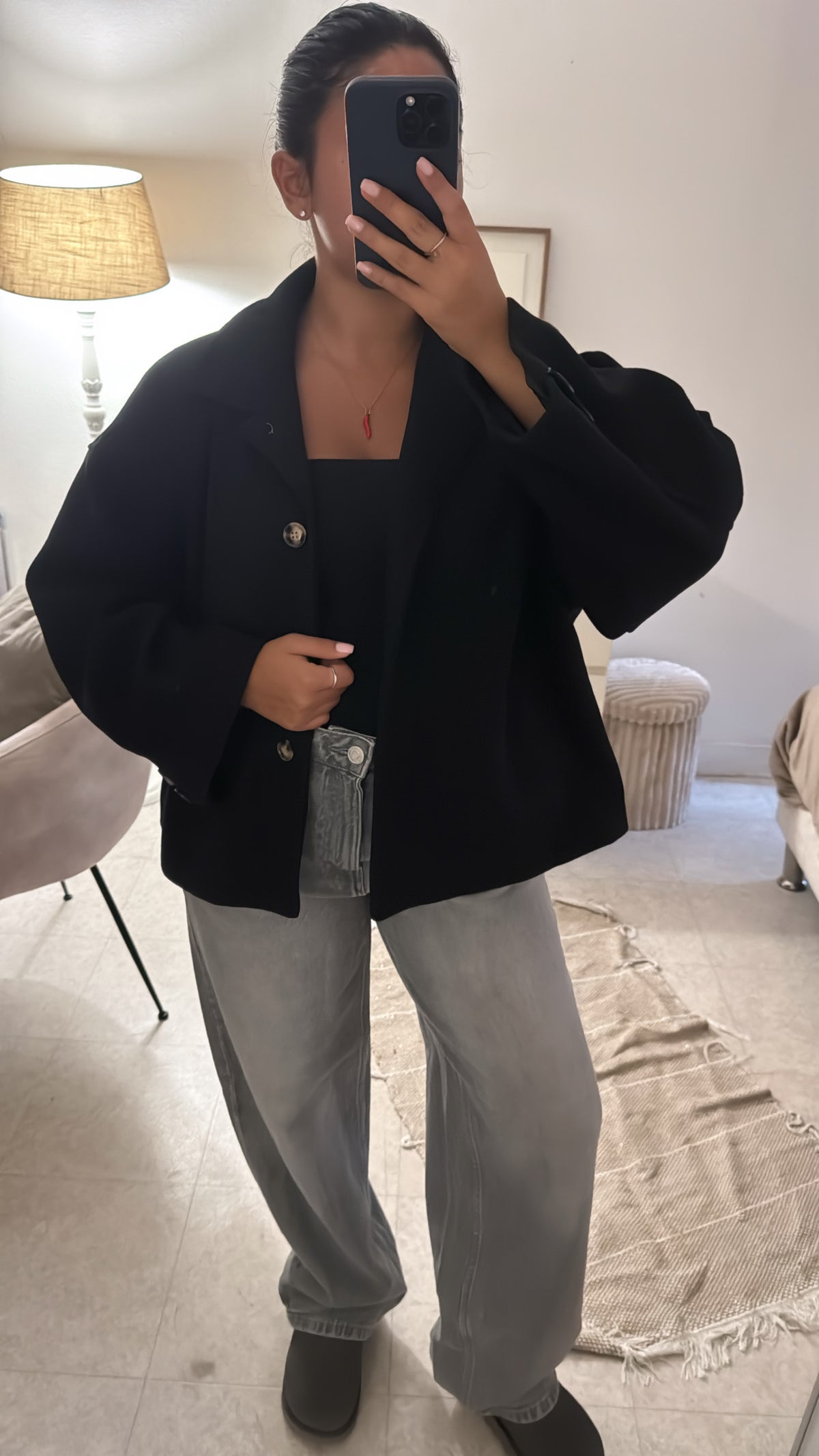 MANTEAU MURIELLE NOIR