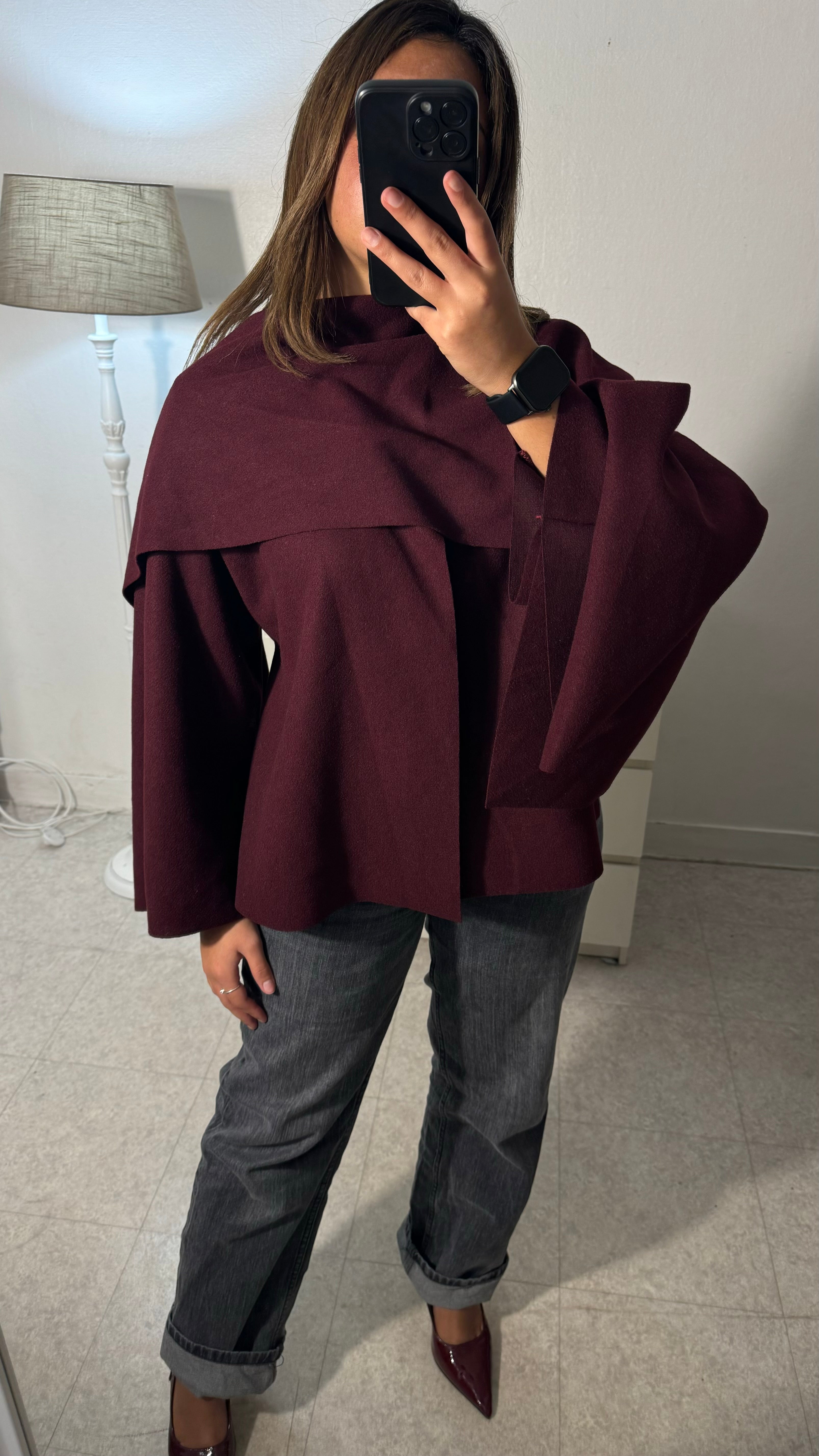 VESTE ÉCHARPE INSPI Z BORDEAUX