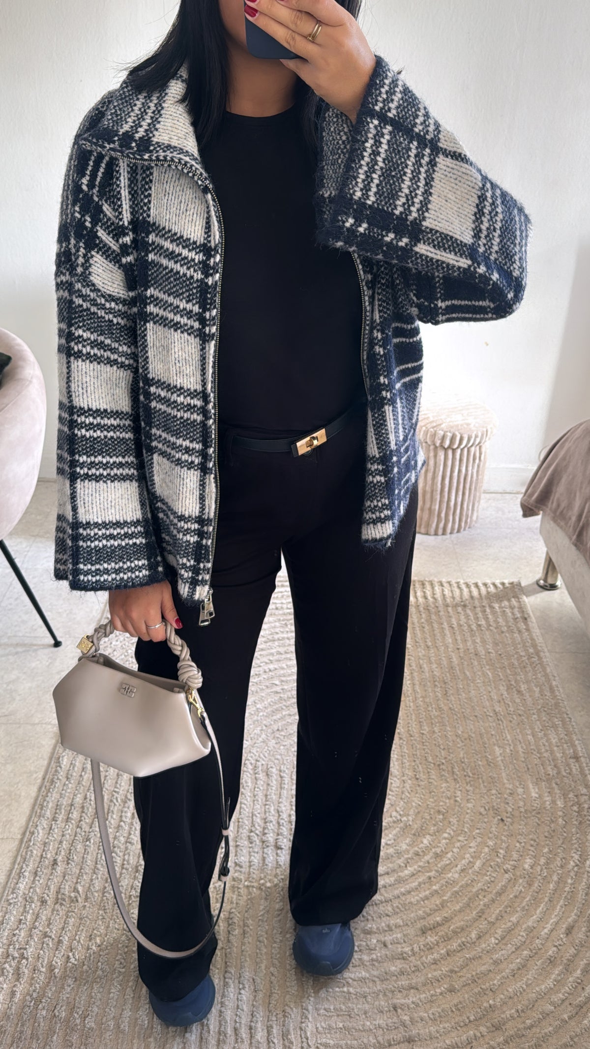 GILET CARREAUX MARRINE