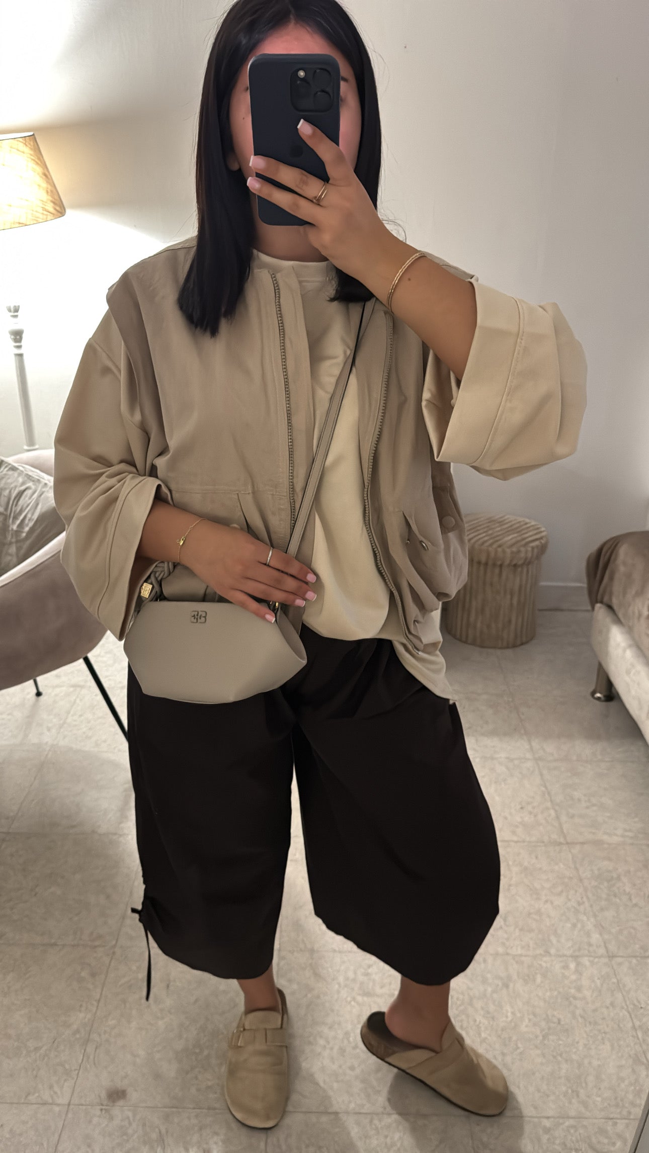 BERMUDA OVERSIZE DUPE ZARA MARRON