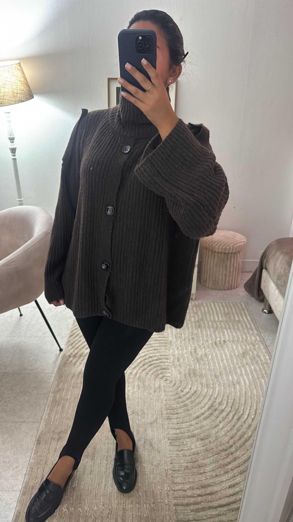 PULL EN MAILLE STRUCTURÉ CHOCOLAT