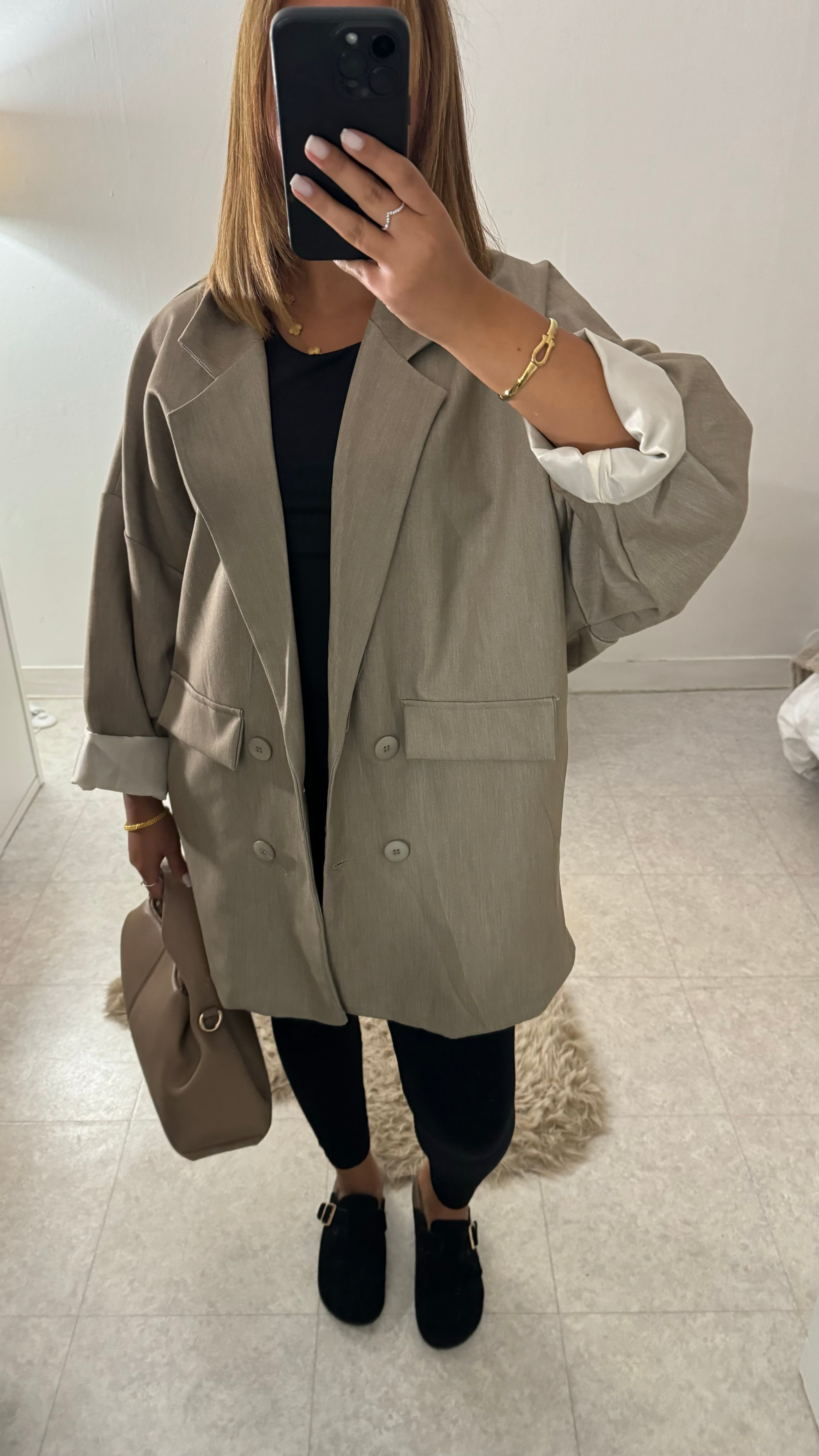 BLAZER SUPER OVERSIZE TAUPE