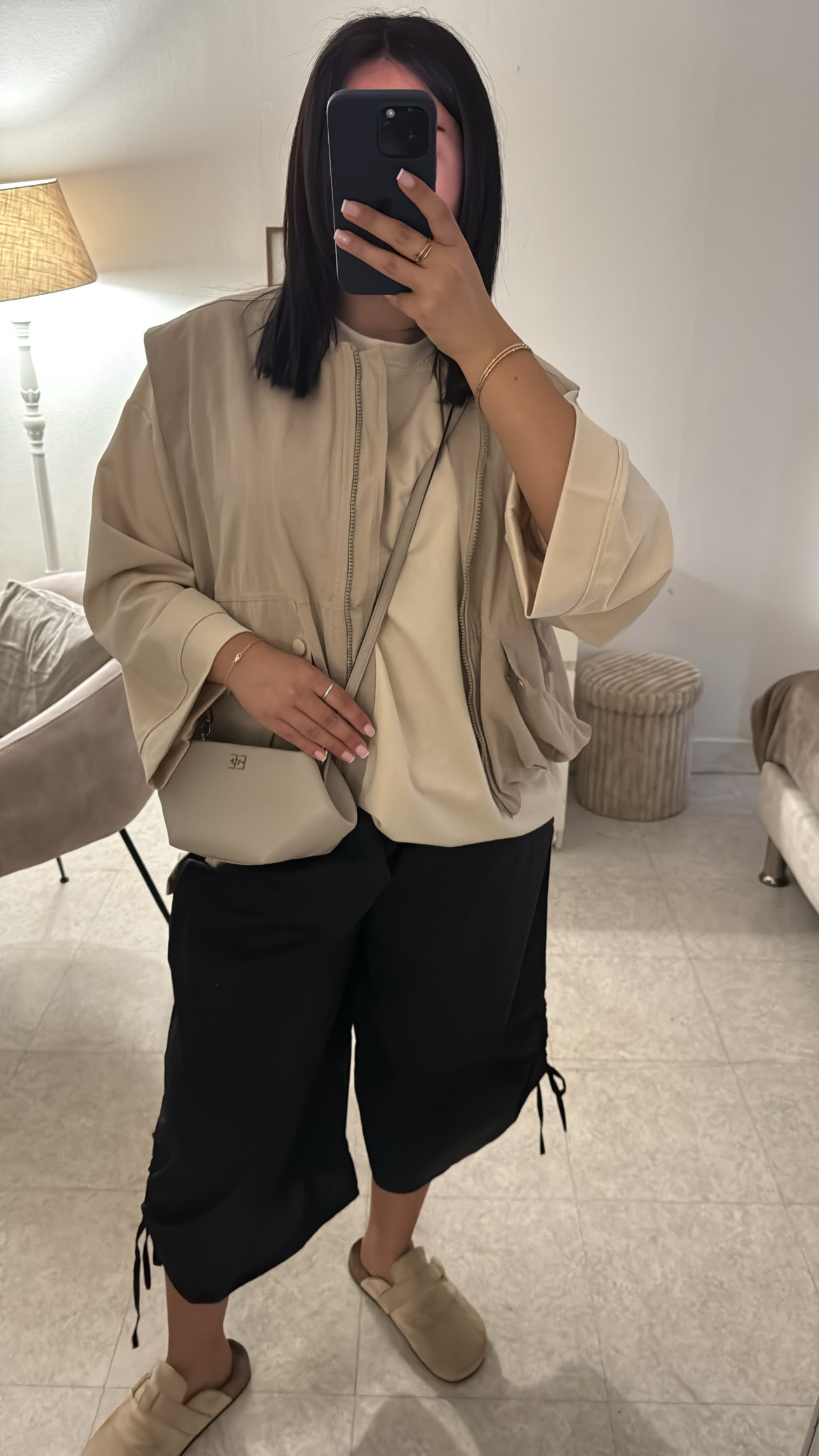 BERMUDA OVERSIZE DUPE ZARA NOIR