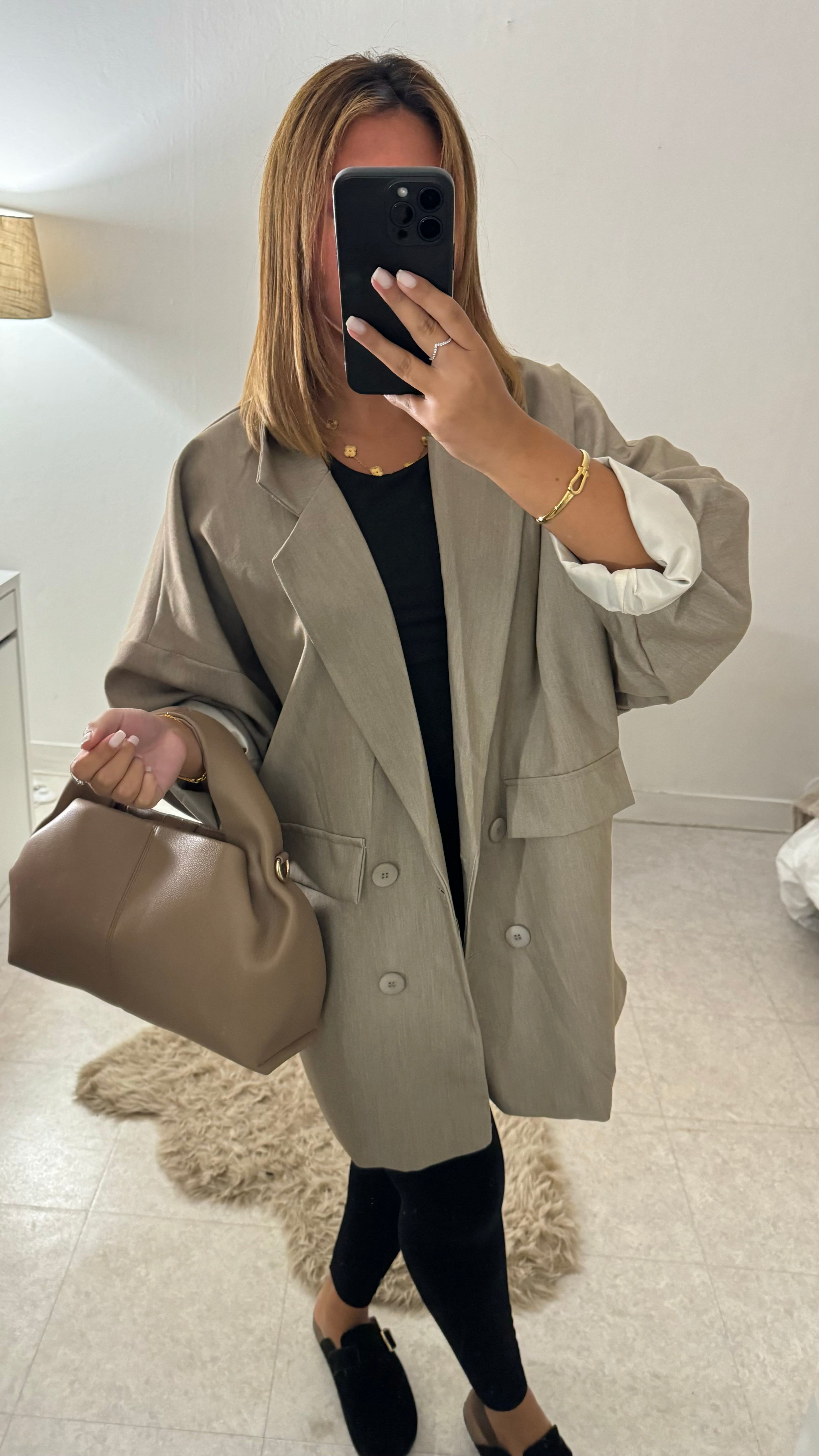 BLAZER SUPER OVERSIZE TAUPE