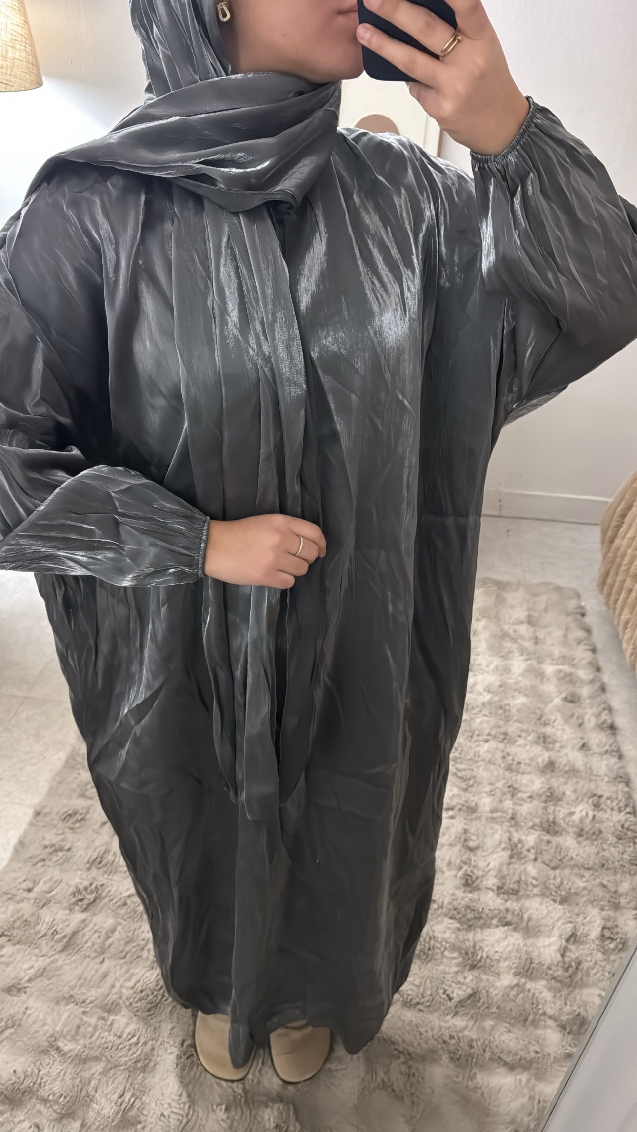 ABBAYA VOILE INTÉGRÉ GRISE