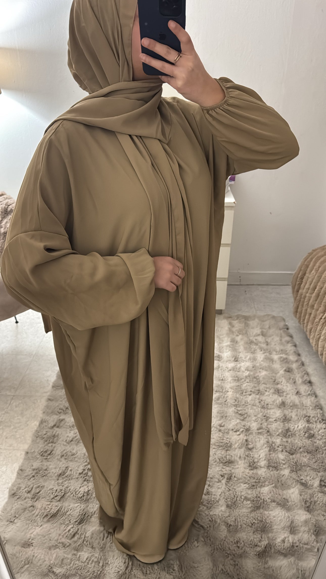 ABBAYA VOILE INTÉGRÉ CAMEL