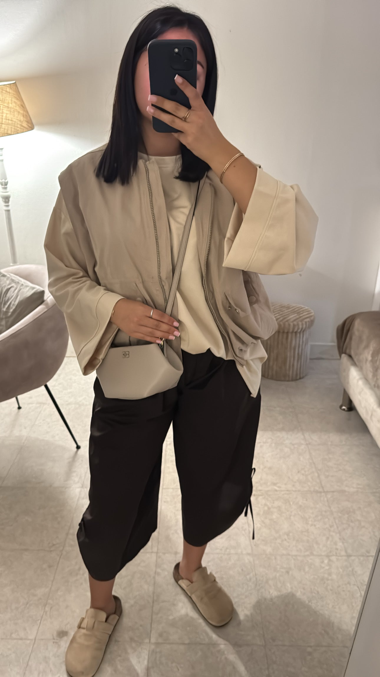 BERMUDA OVERSIZE DUPE ZARA NOIR
