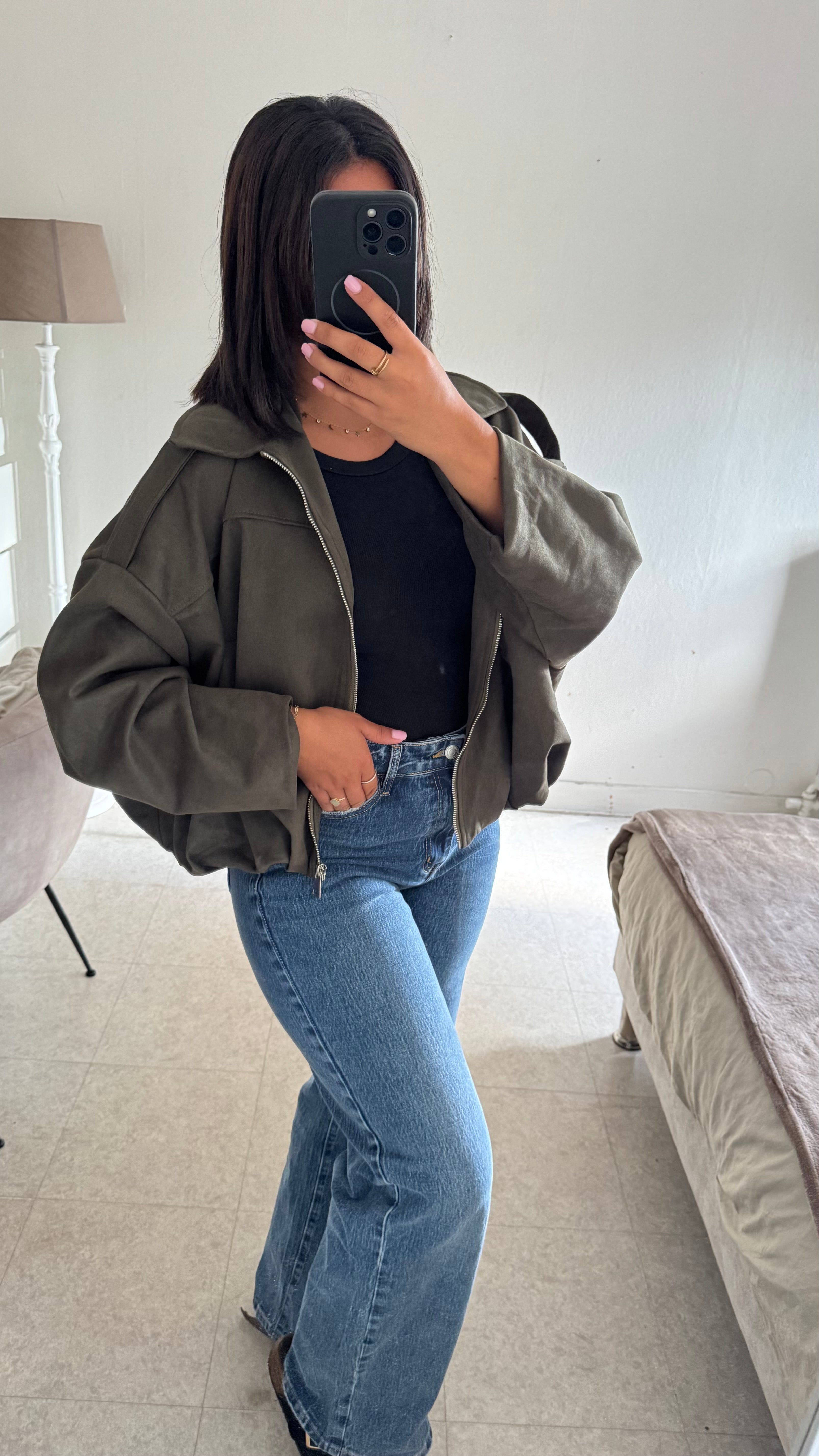 VESTE OVERSIZE KAKI