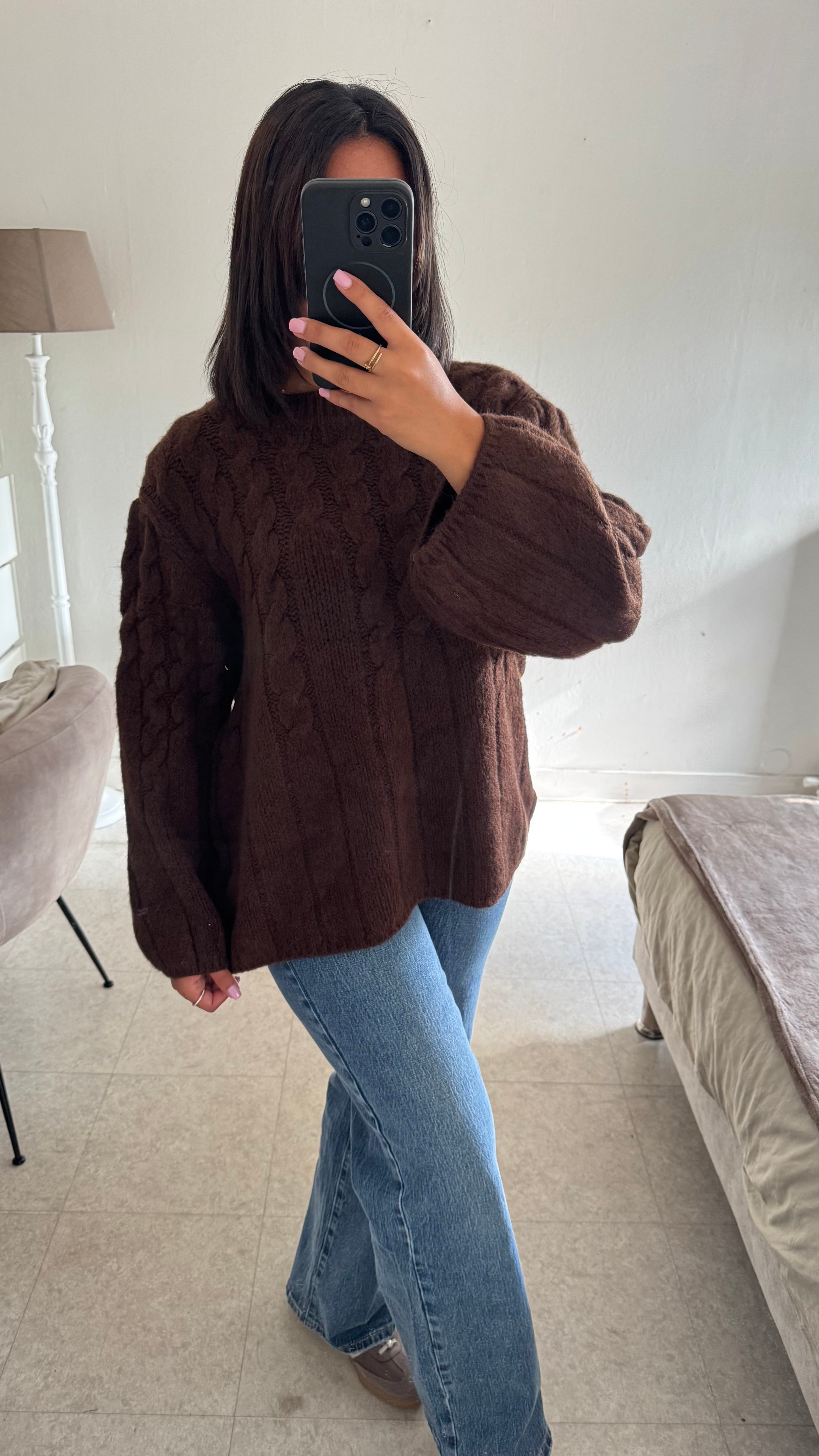 PULL MADIE MARRON
