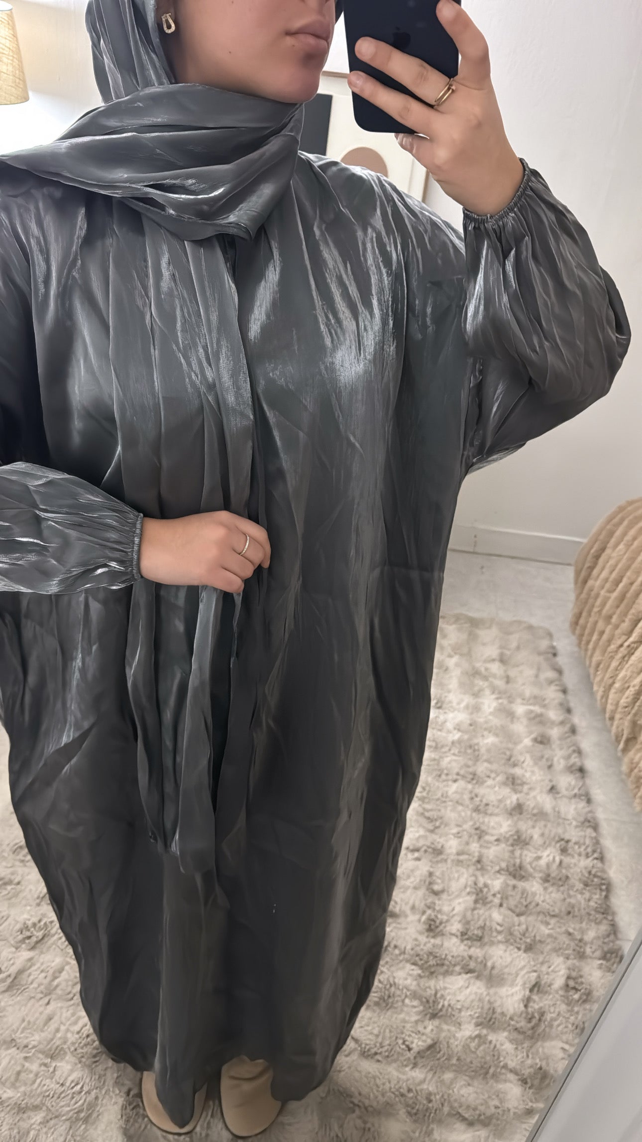 ABBAYA VOILE INTÉGRÉ GRISE