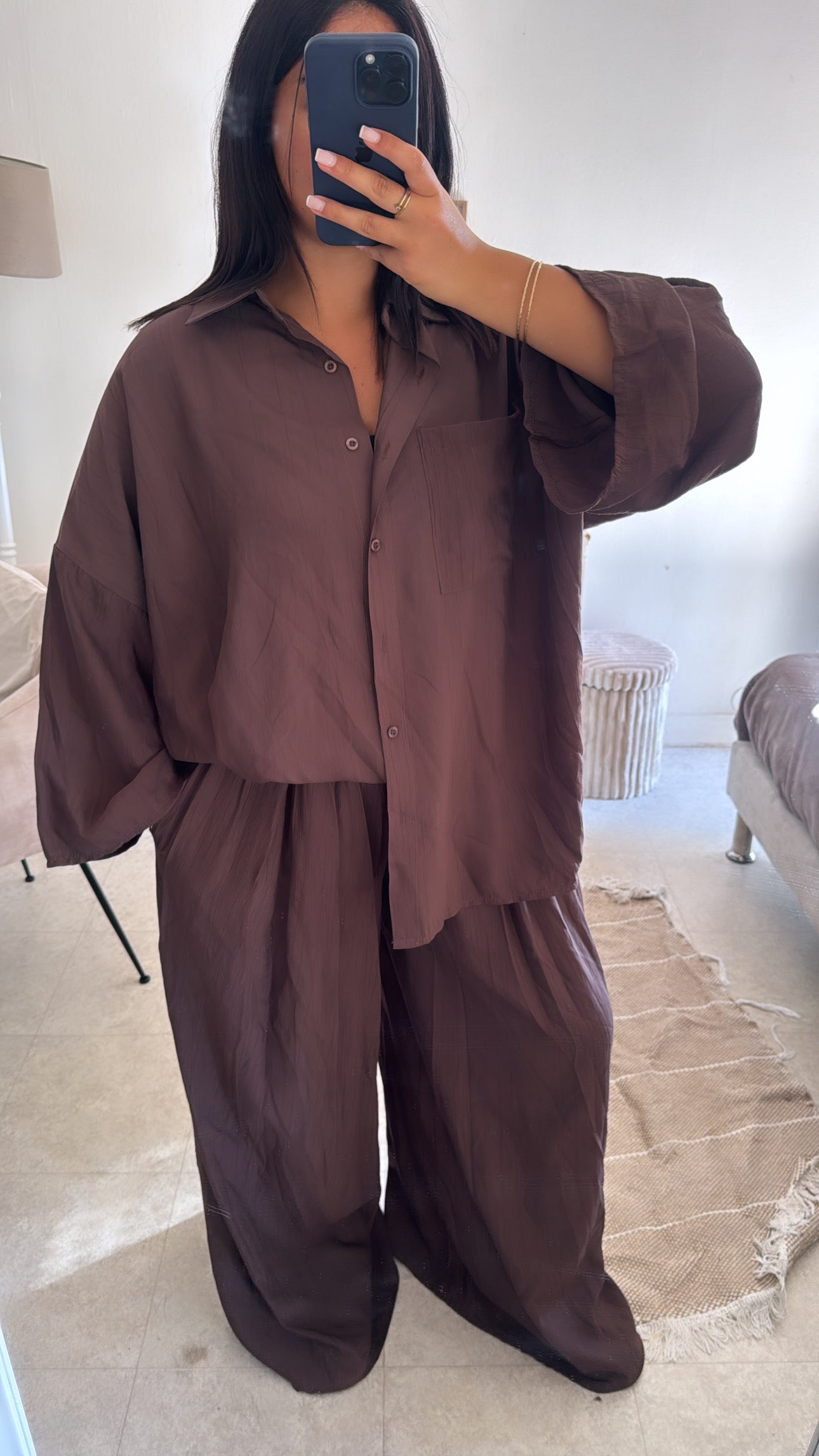 ENSEMBLE FLUIDE MARRON