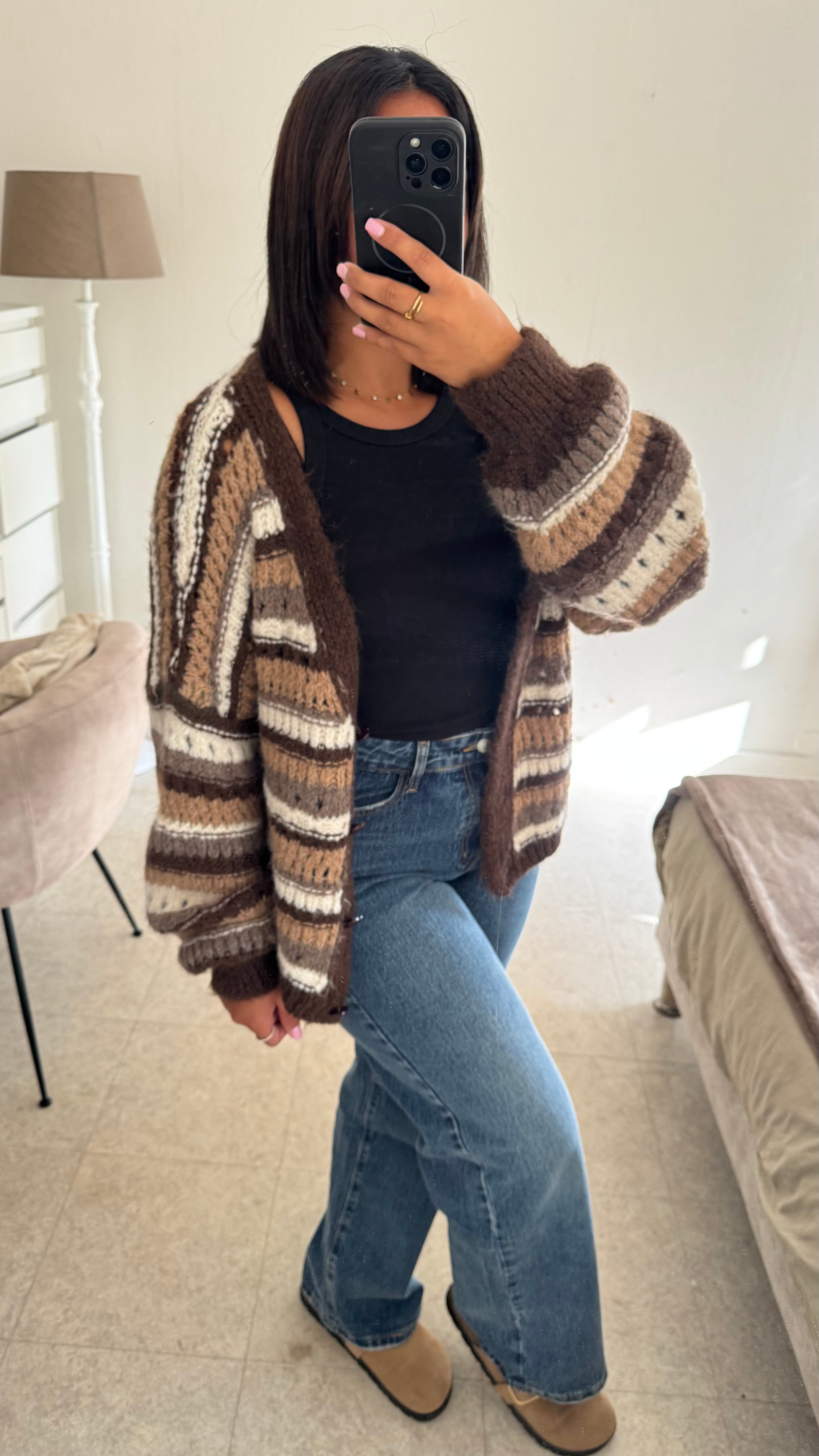 CARDIGAN MARRON