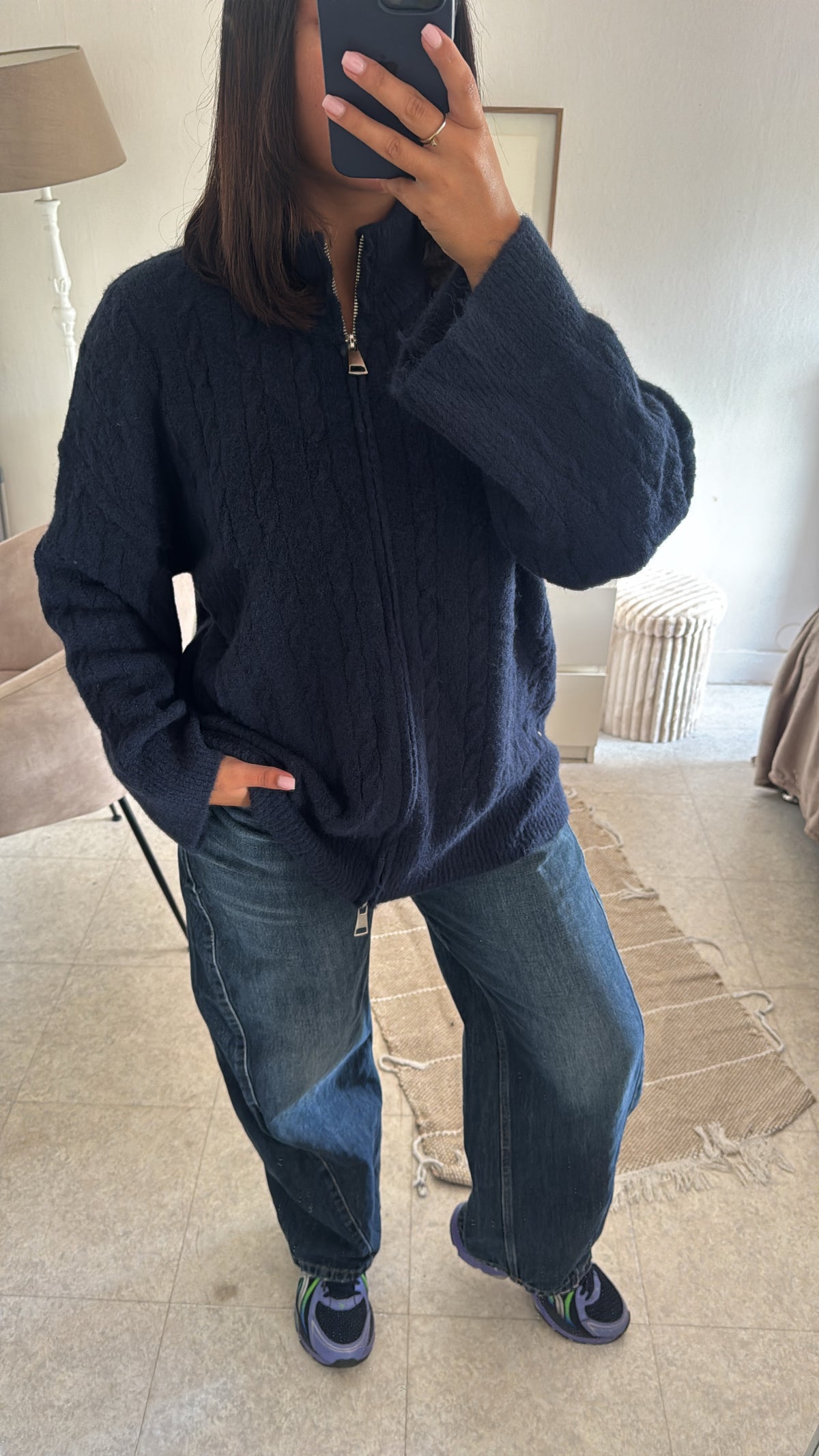 GILET TORSADE MARRINE