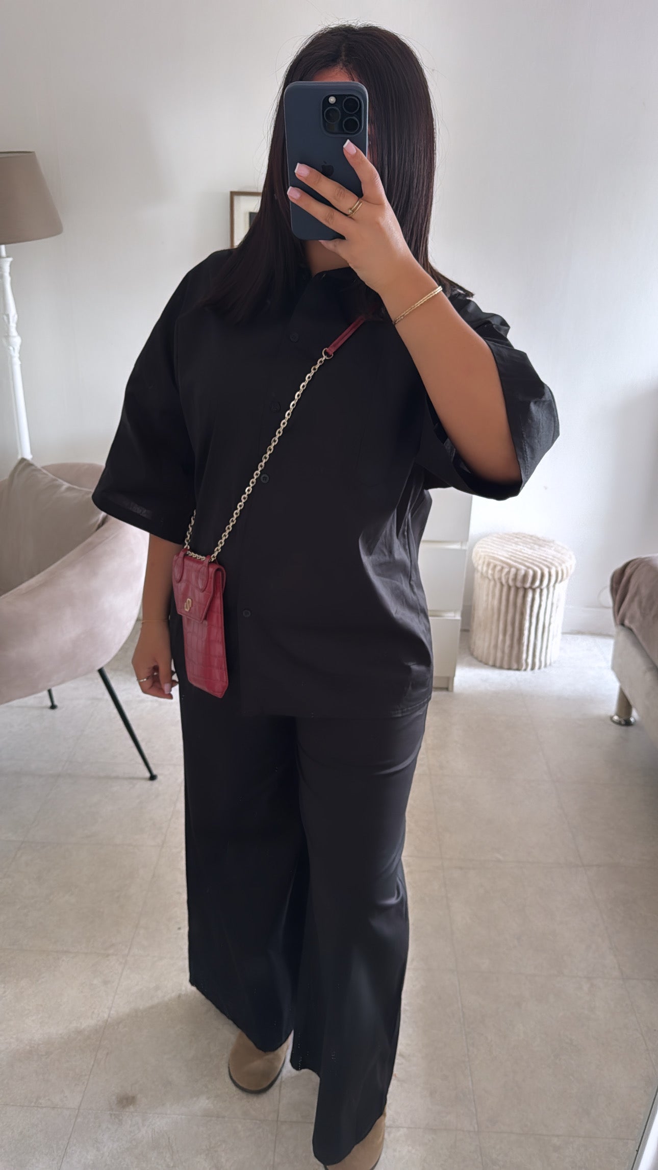 ENSEMBLE CHEMISE NOIR