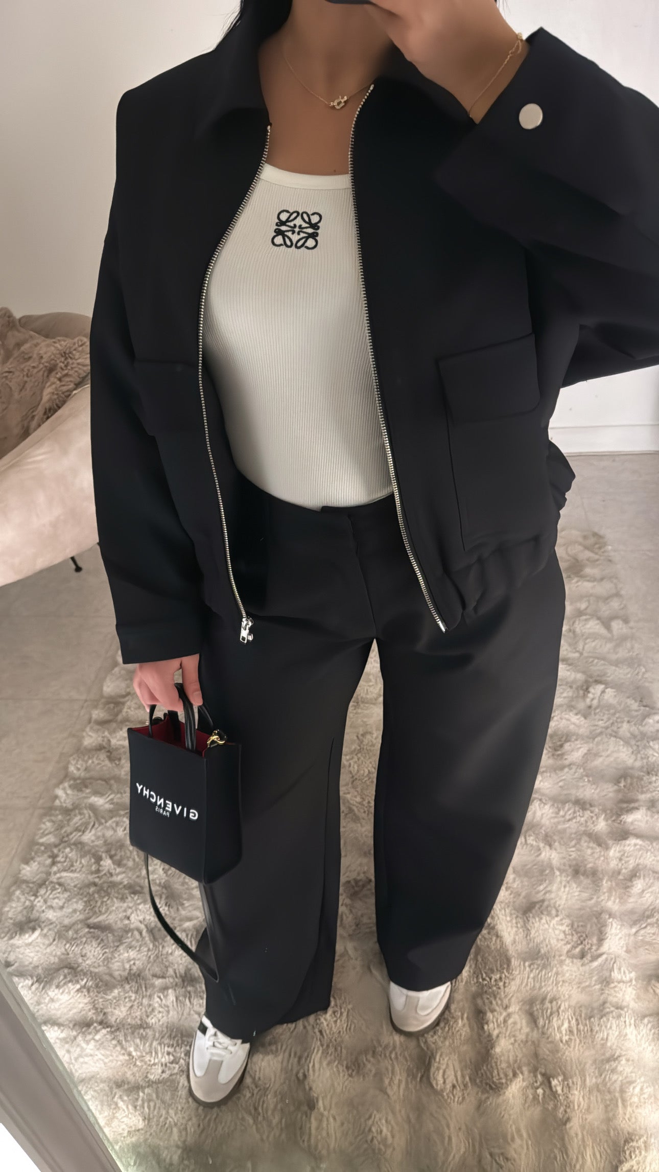 ENSEMBLE À ZIP INSPI ZARA NOIR