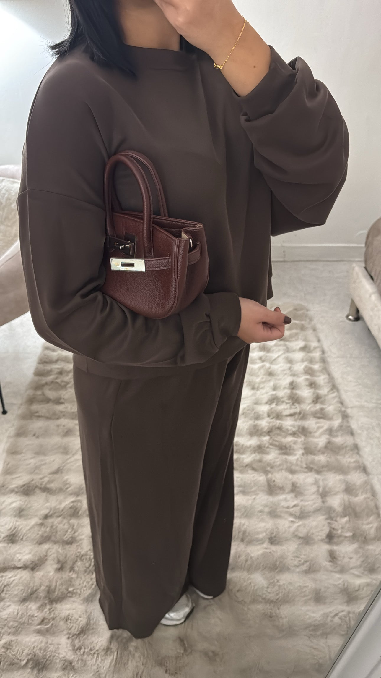 ENSEMBLE JOGGING FLUIDE CHOCO