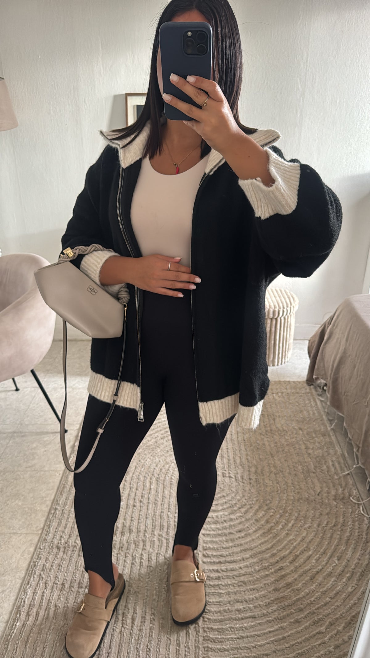GILET BI COLOR NOIR