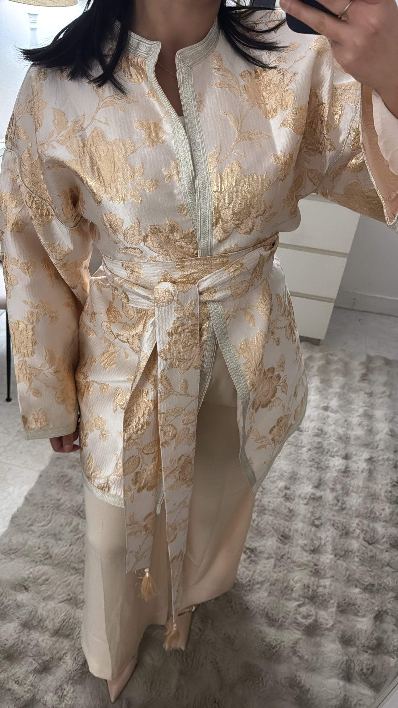 ENSEMBLE KIMONO PANTALON ORANGE