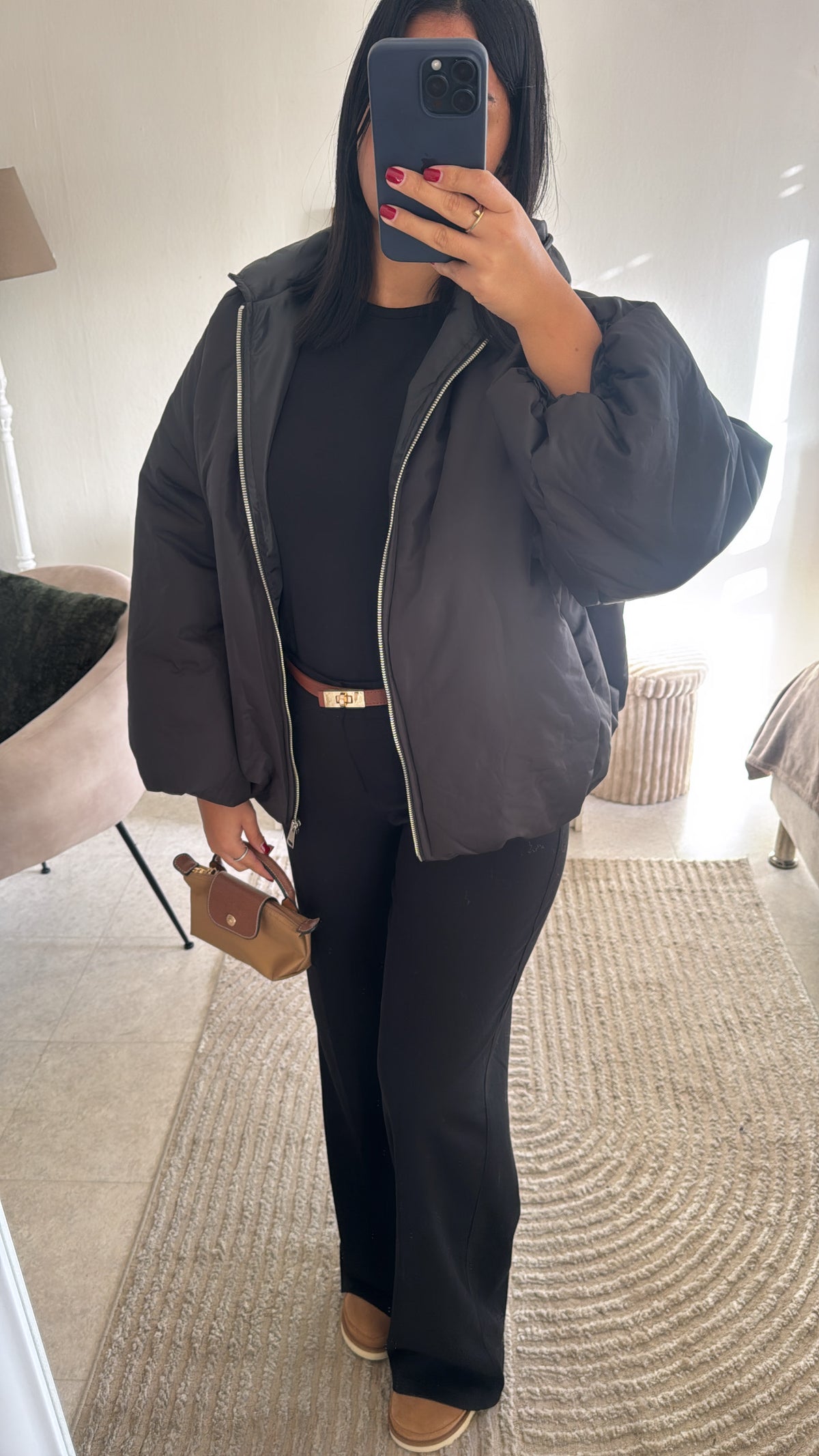 DOUDOUNE BOUFFIE NOIRE