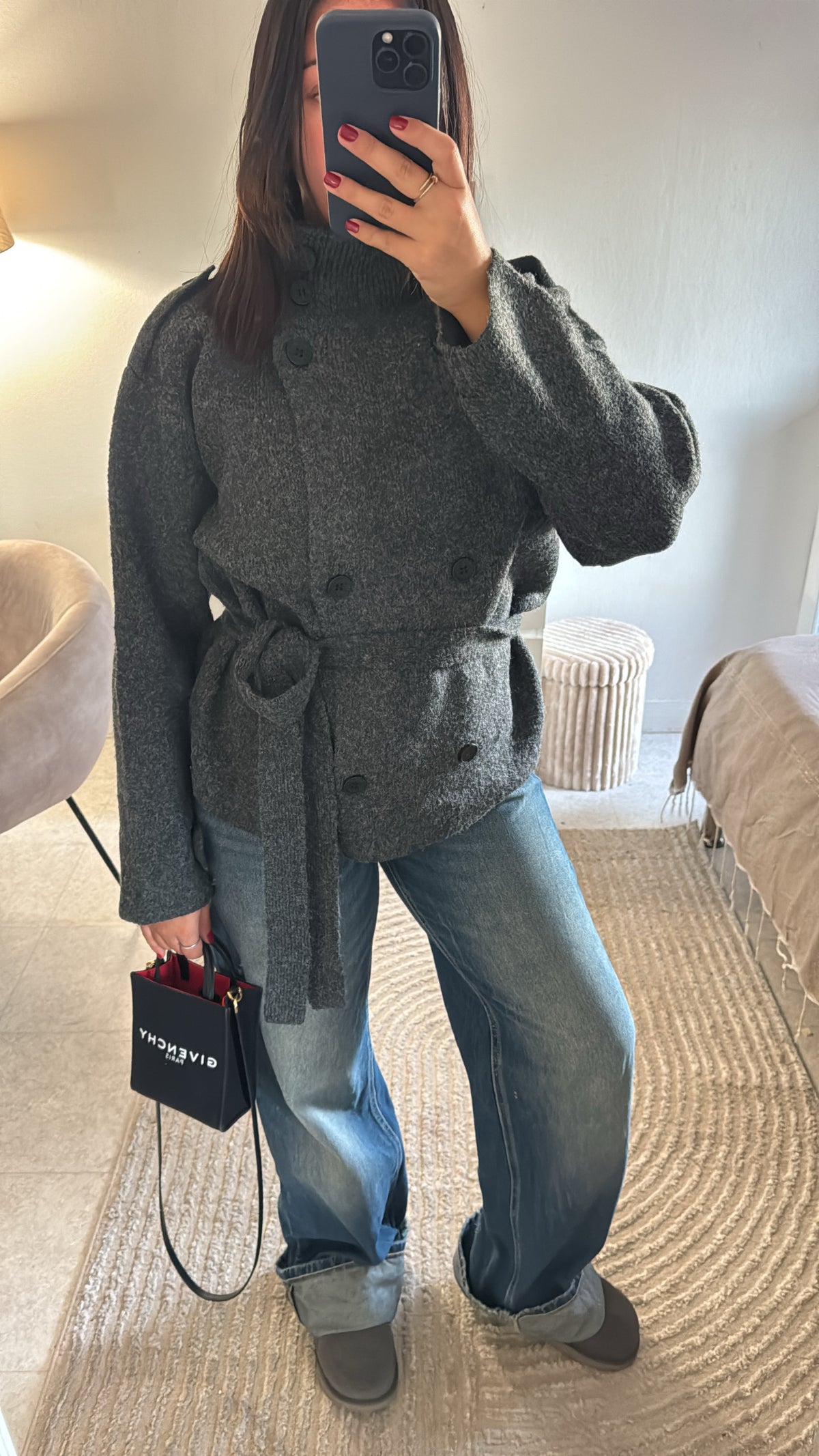 GILET STRUCTURÉ GRIS