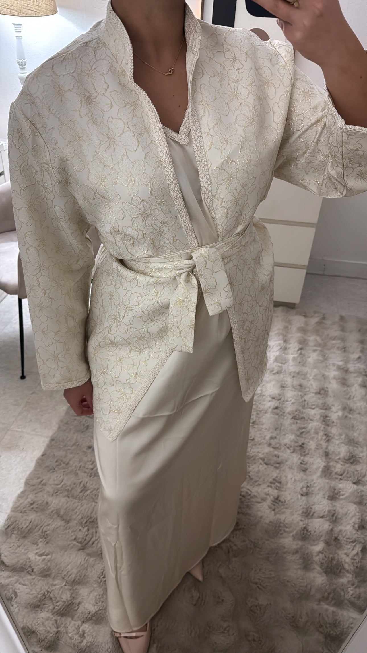 ENSEMBLE KIMONO ROBE BEIGE