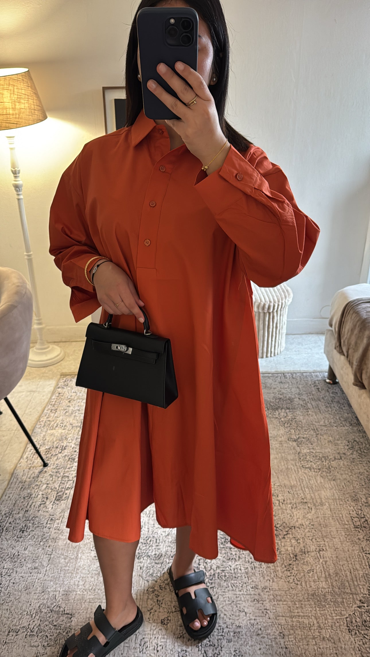 CHEMISE OVERSIZE ORANGE