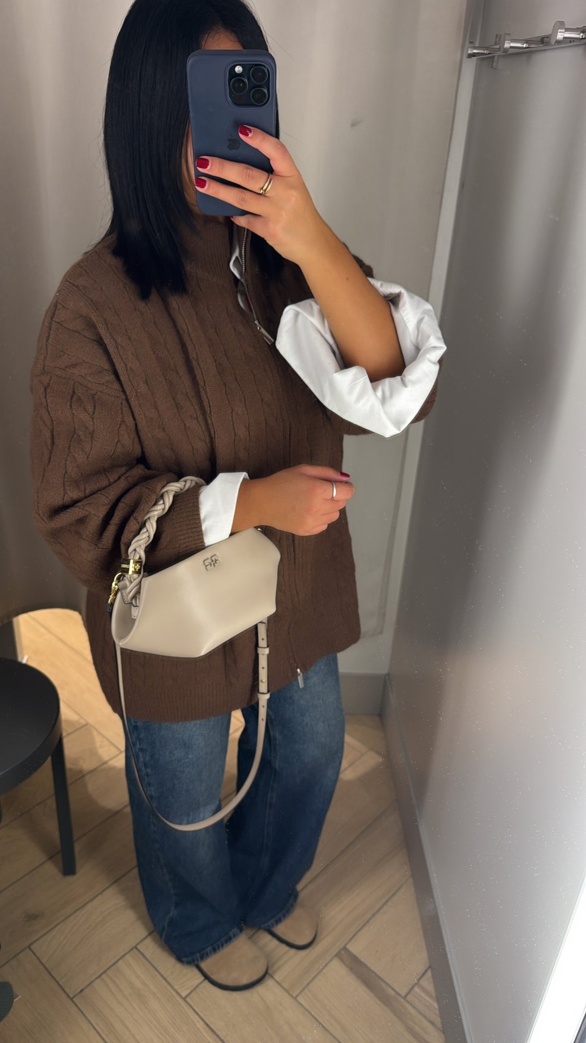 GILET TRICOT MARRON