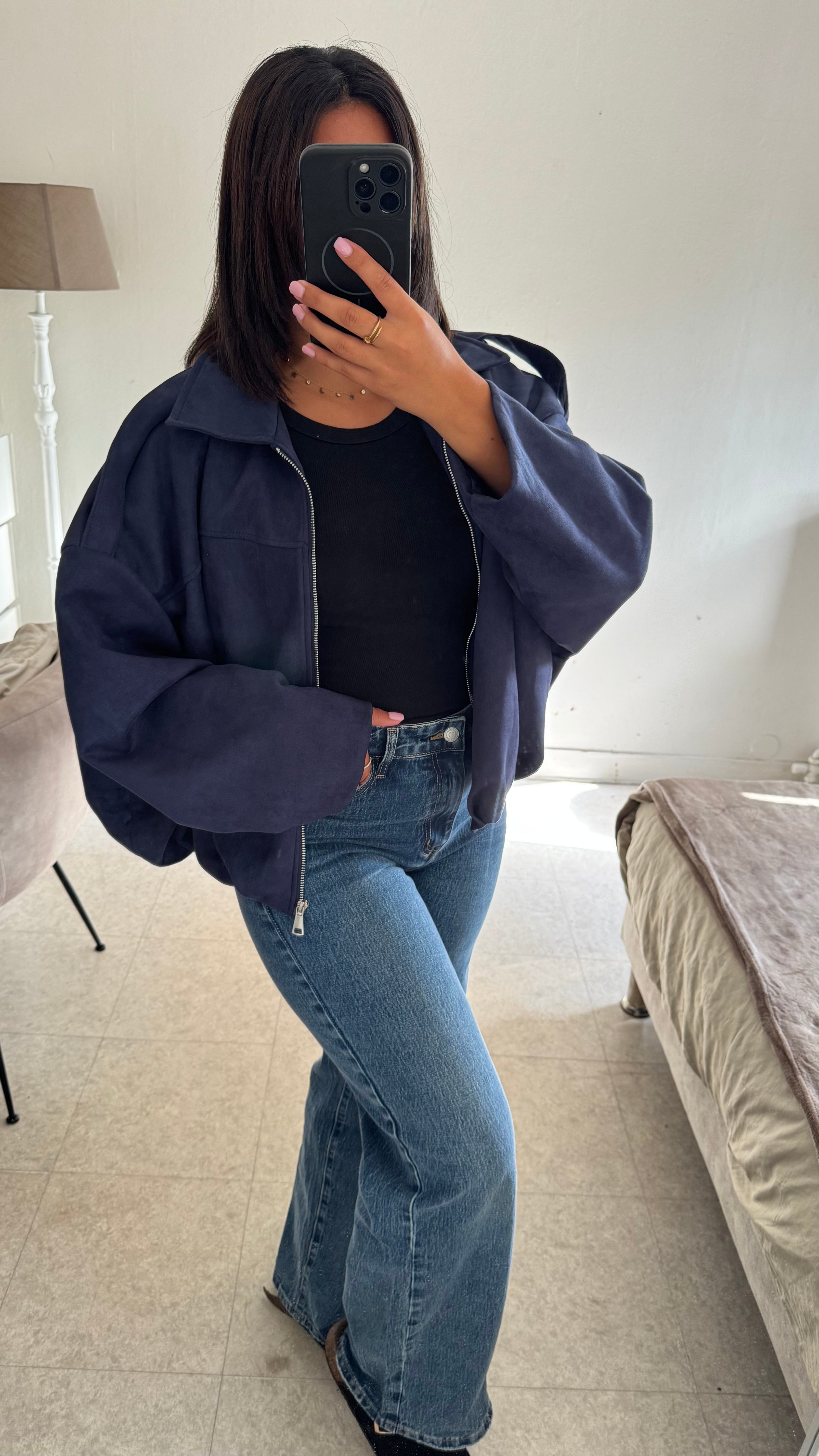 VESTE OVERSIZE MARRINE