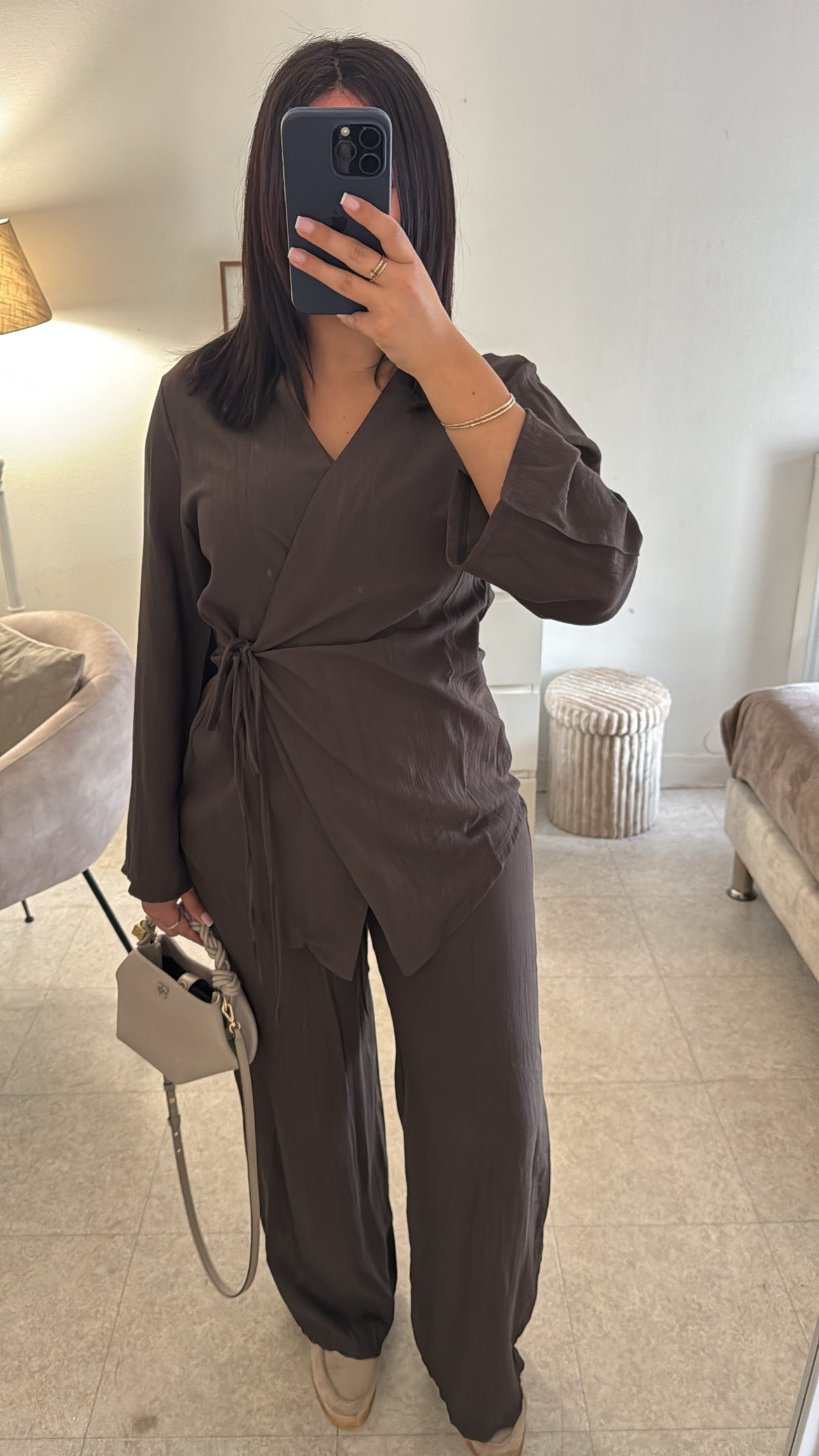 ENSEMBLE FLUIDE CACHE COEUR MARRON