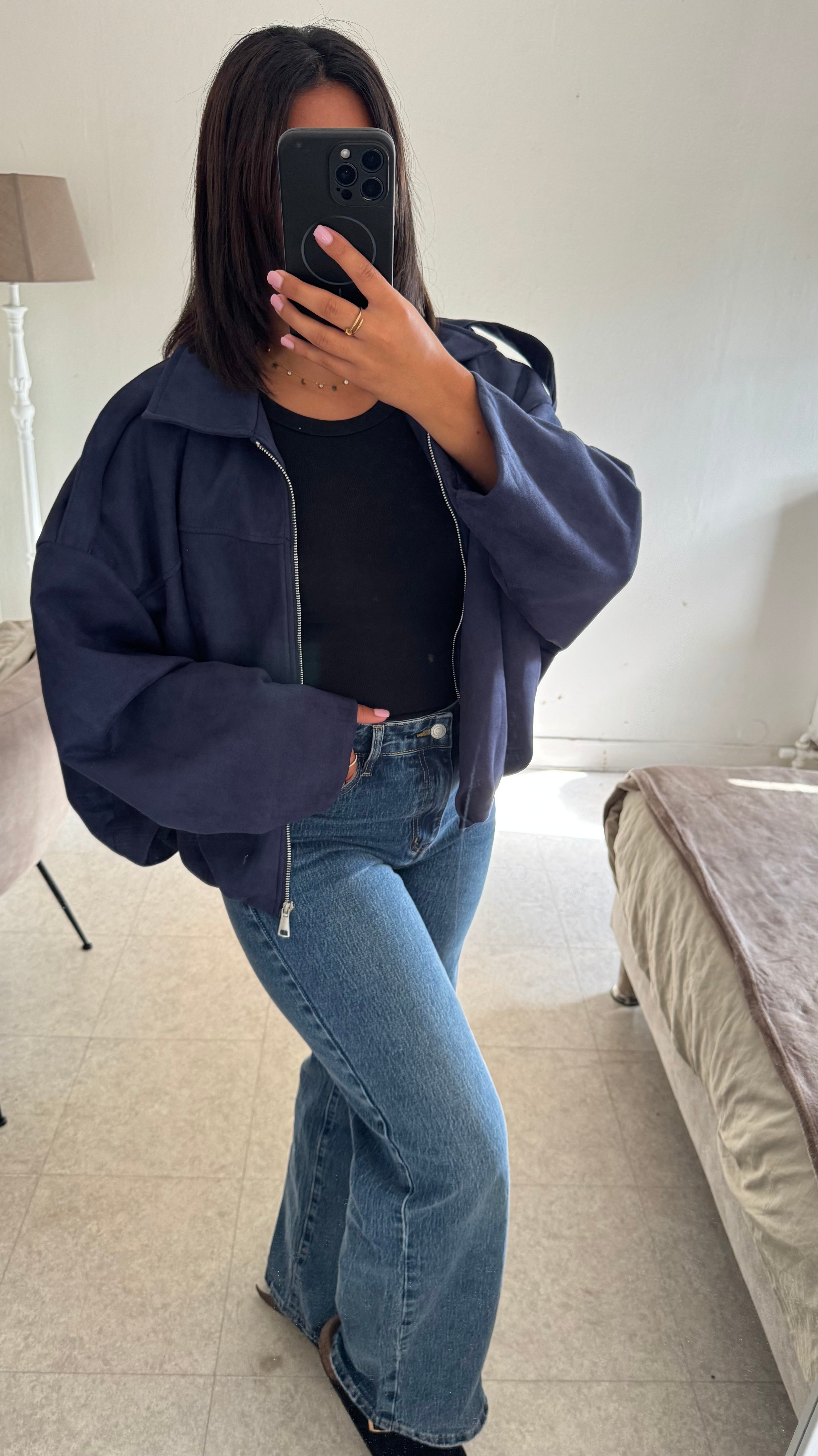 VESTE OVERSIZE MARRINE