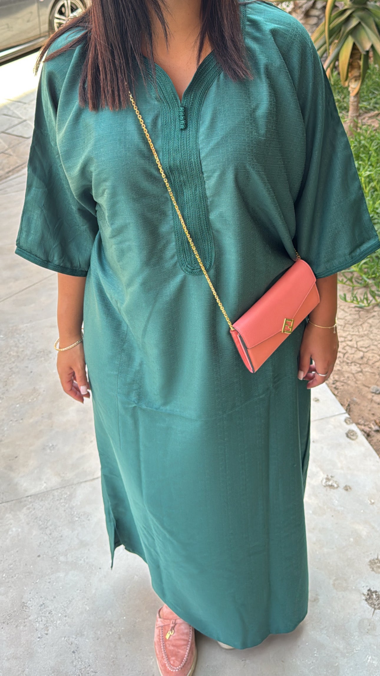 GANDOURA BELDI EN LIN VERTE