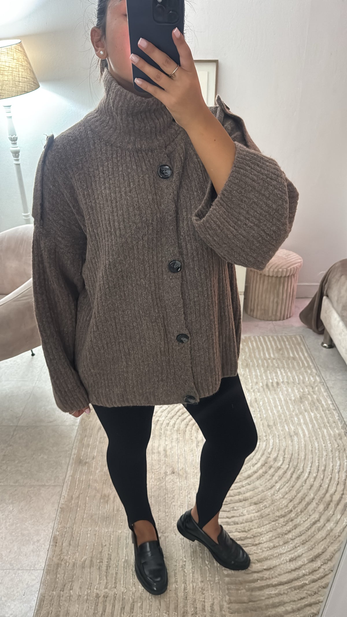 PULL EN MAILLE STRUCTURÉ TAUPE