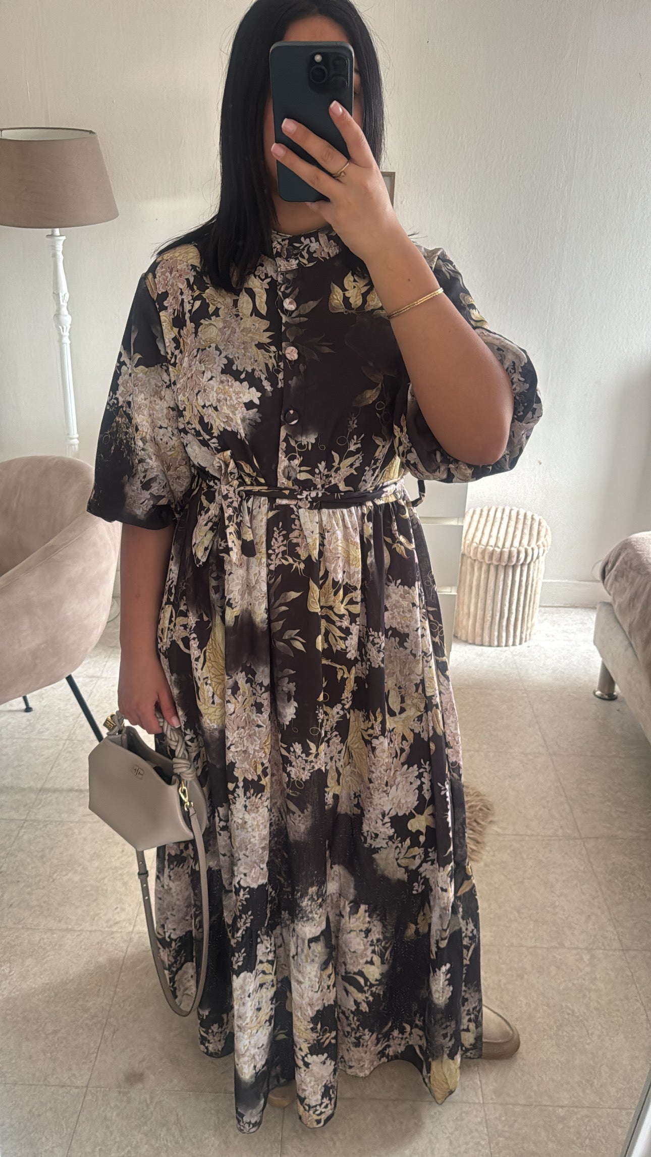 ROBE FLEURIE NOIRE