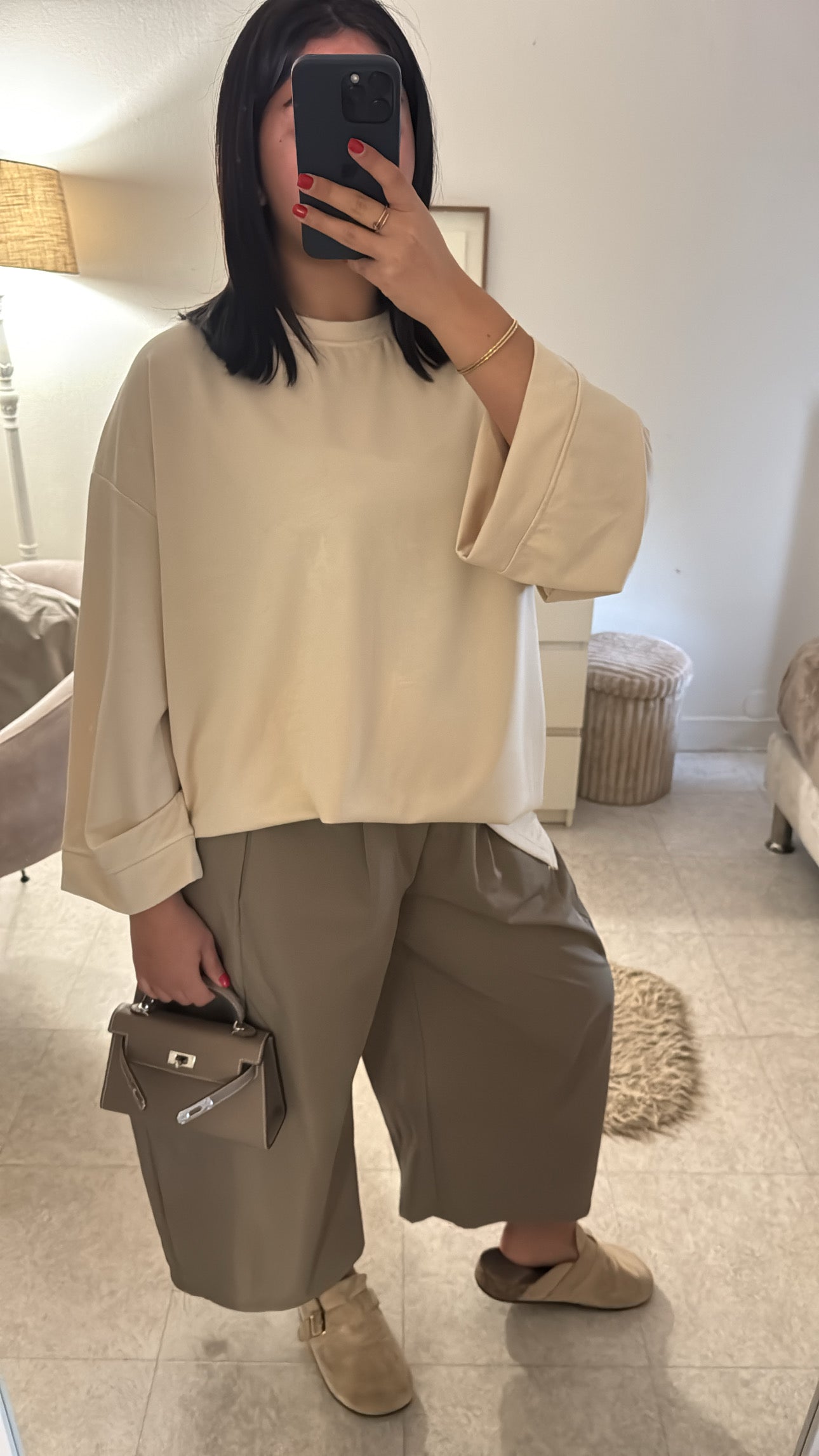 BERMUDA BALLON OVERSIZE TAUPE