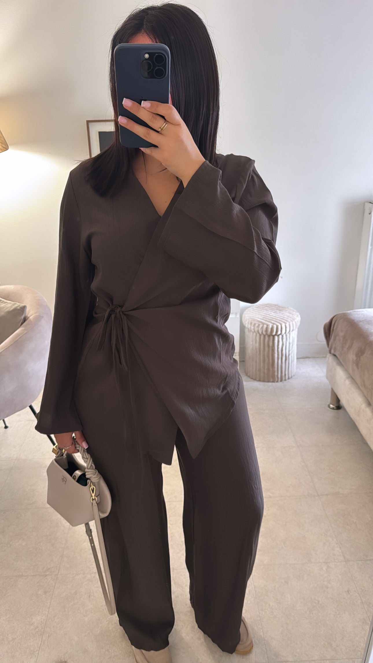 ENSEMBLE FLUIDE CACHE COEUR MARRON