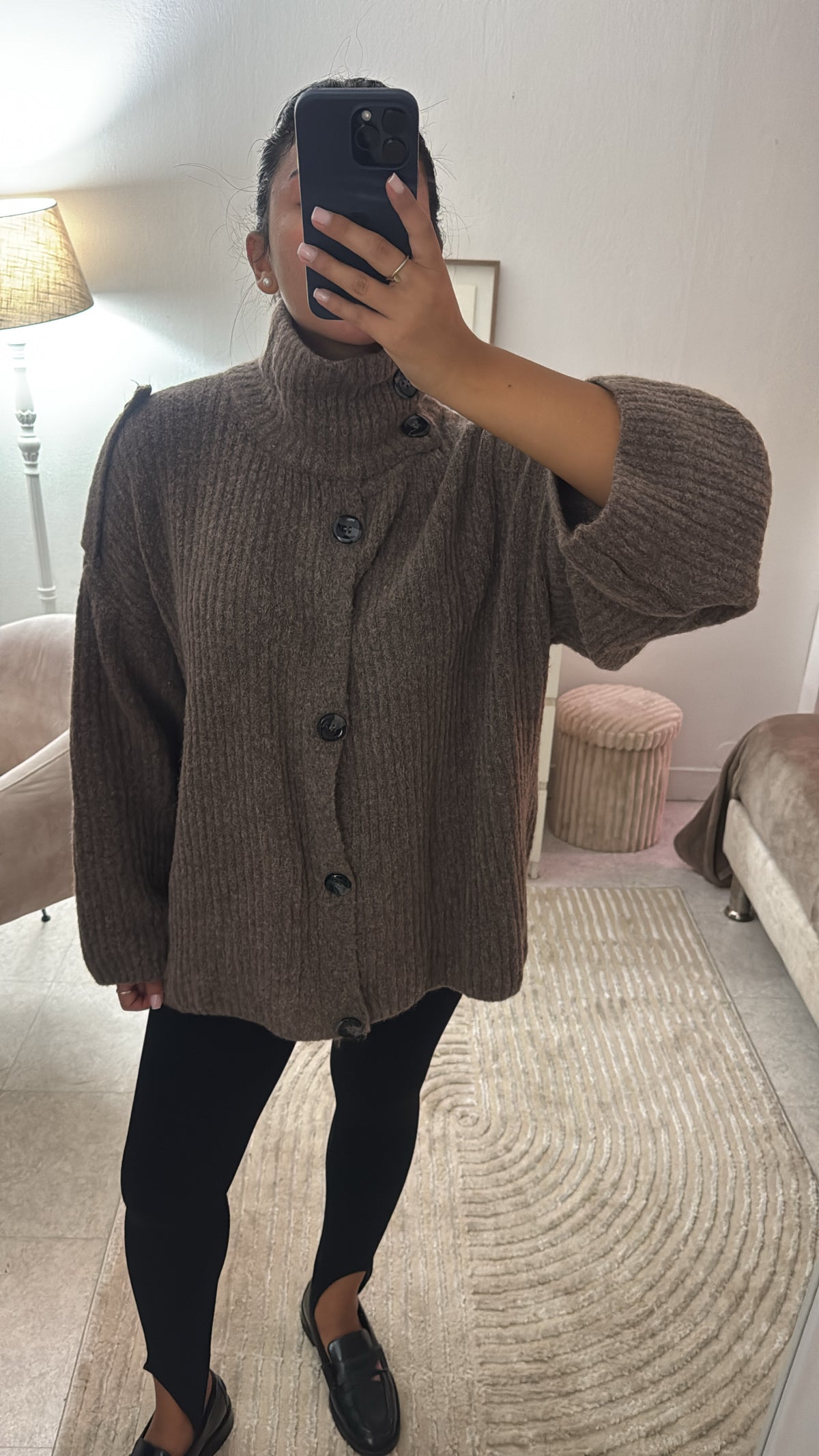 PULL EN MAILLE STRUCTURÉ TAUPE