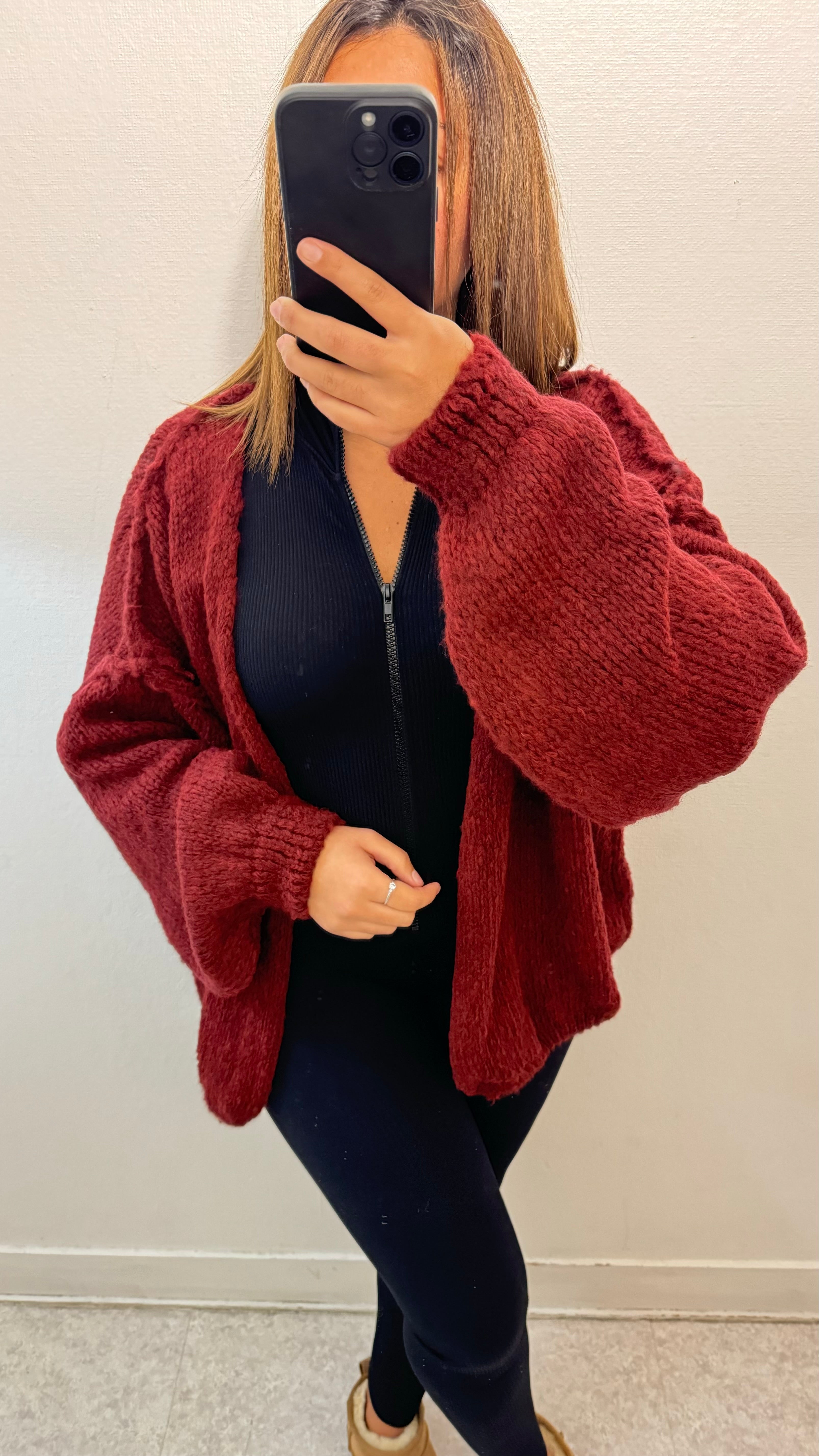 GILET LANA BORDEAUX