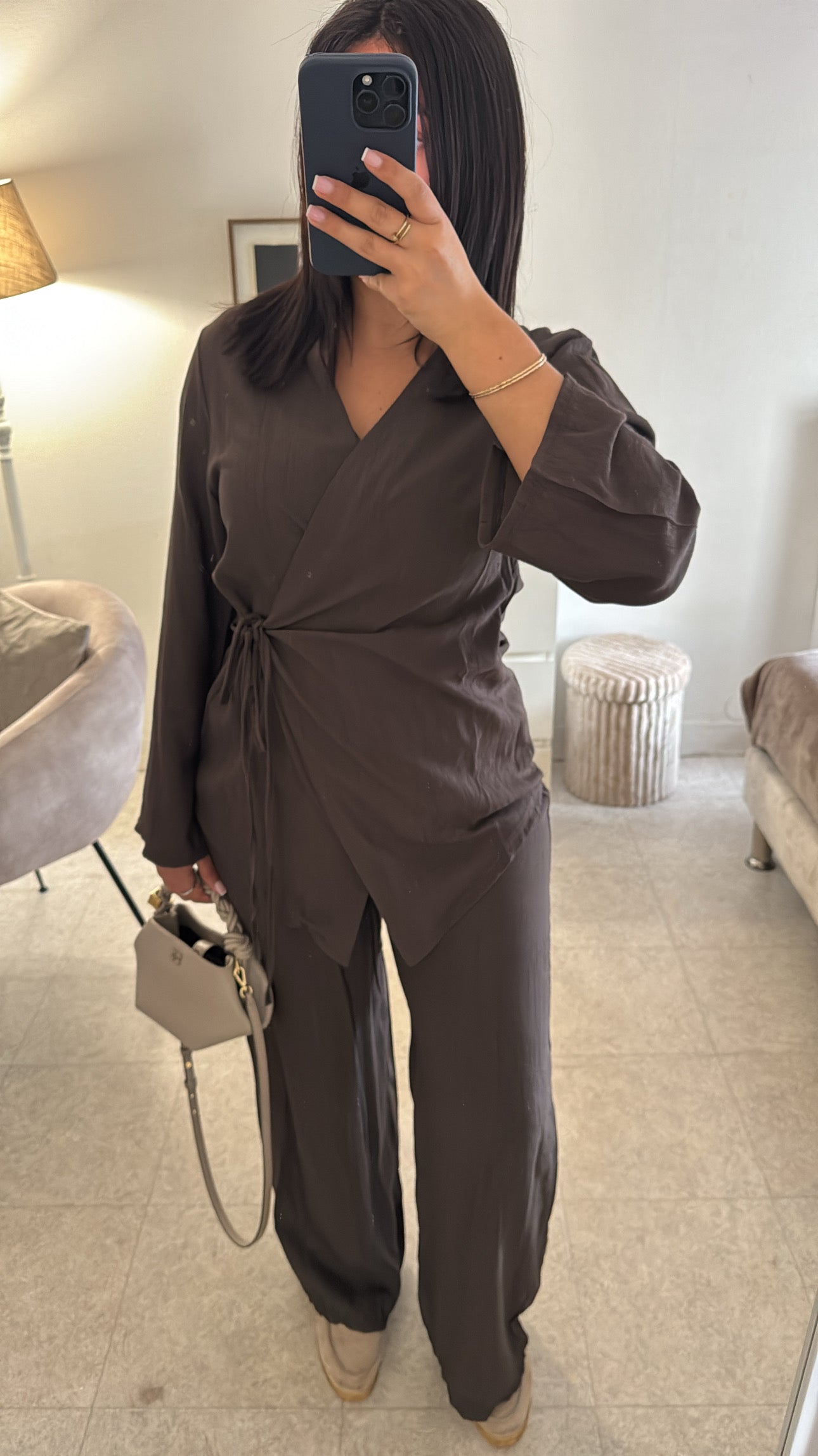 ENSEMBLE FLUIDE CACHE COEUR MARRON