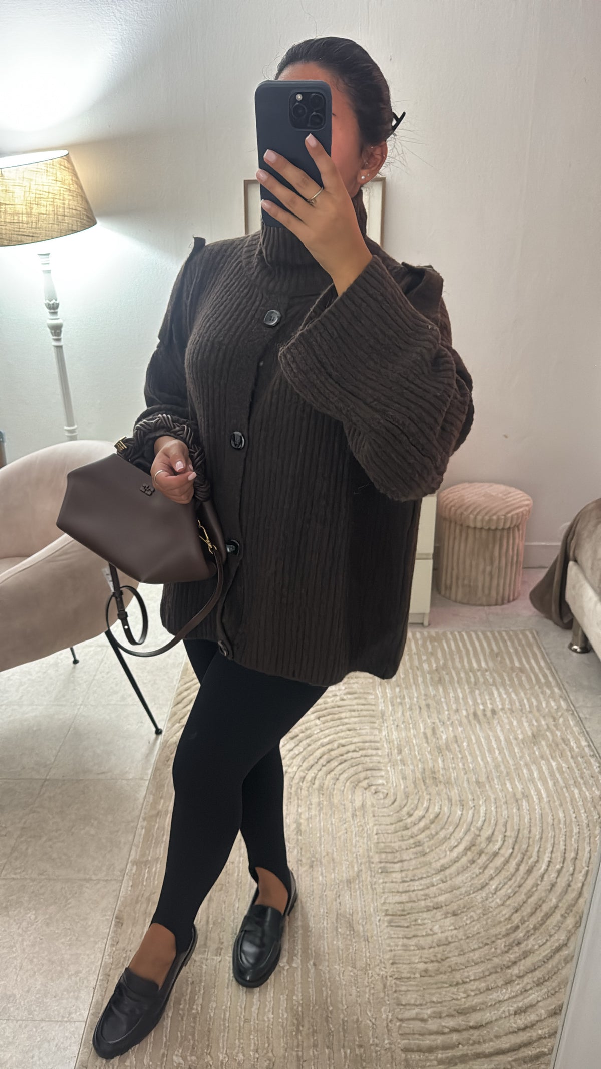 PULL EN MAILLE STRUCTURÉ CHOCOLAT