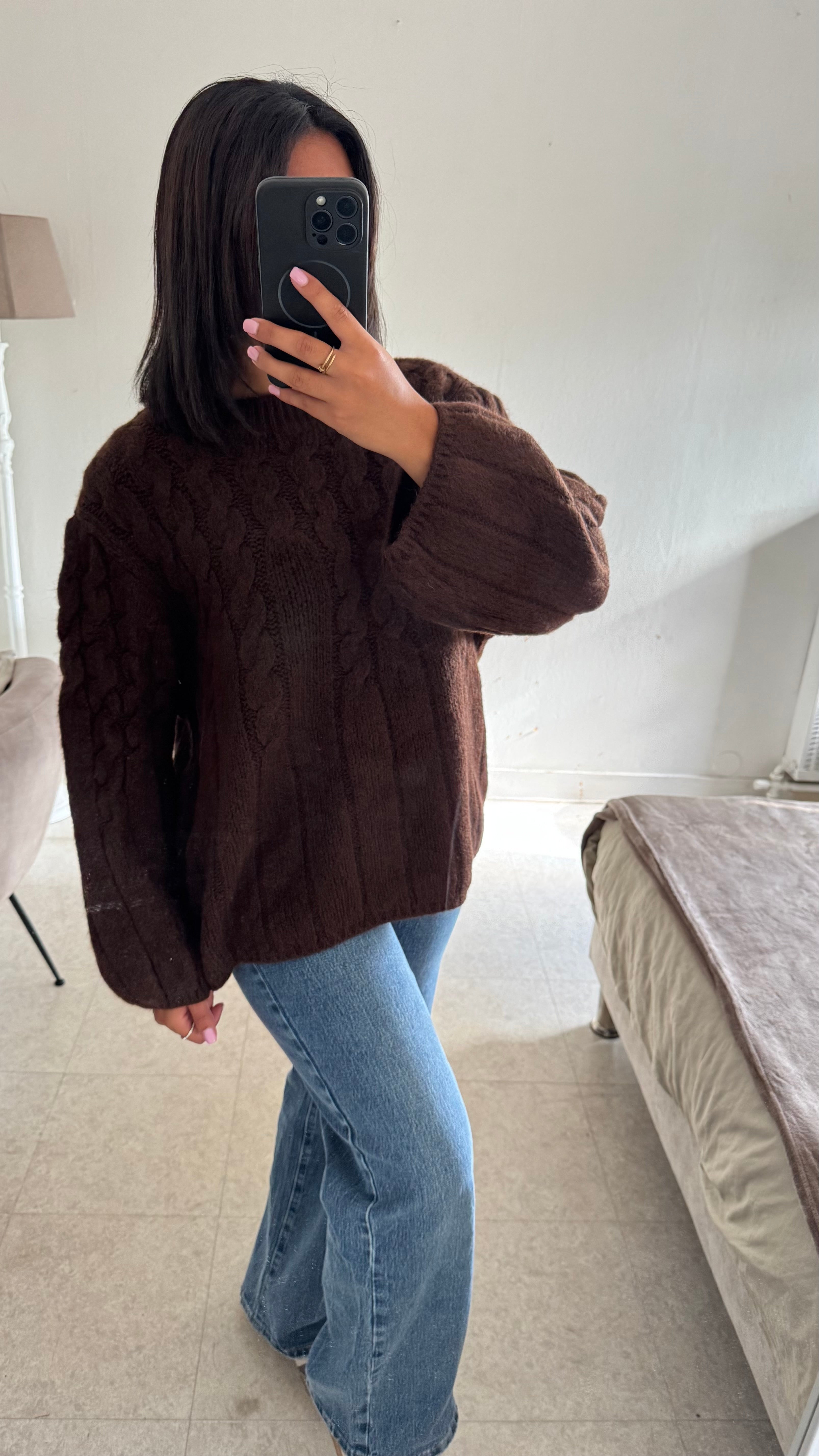 PULL MADIE MARRON